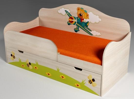 Детская кровать Самолет и мебель Винни Пух