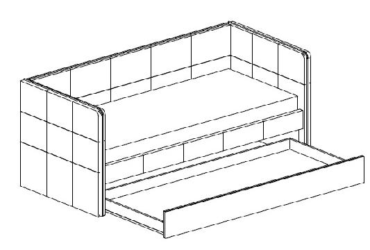 Диван-кровать №405 (ткань графит)
