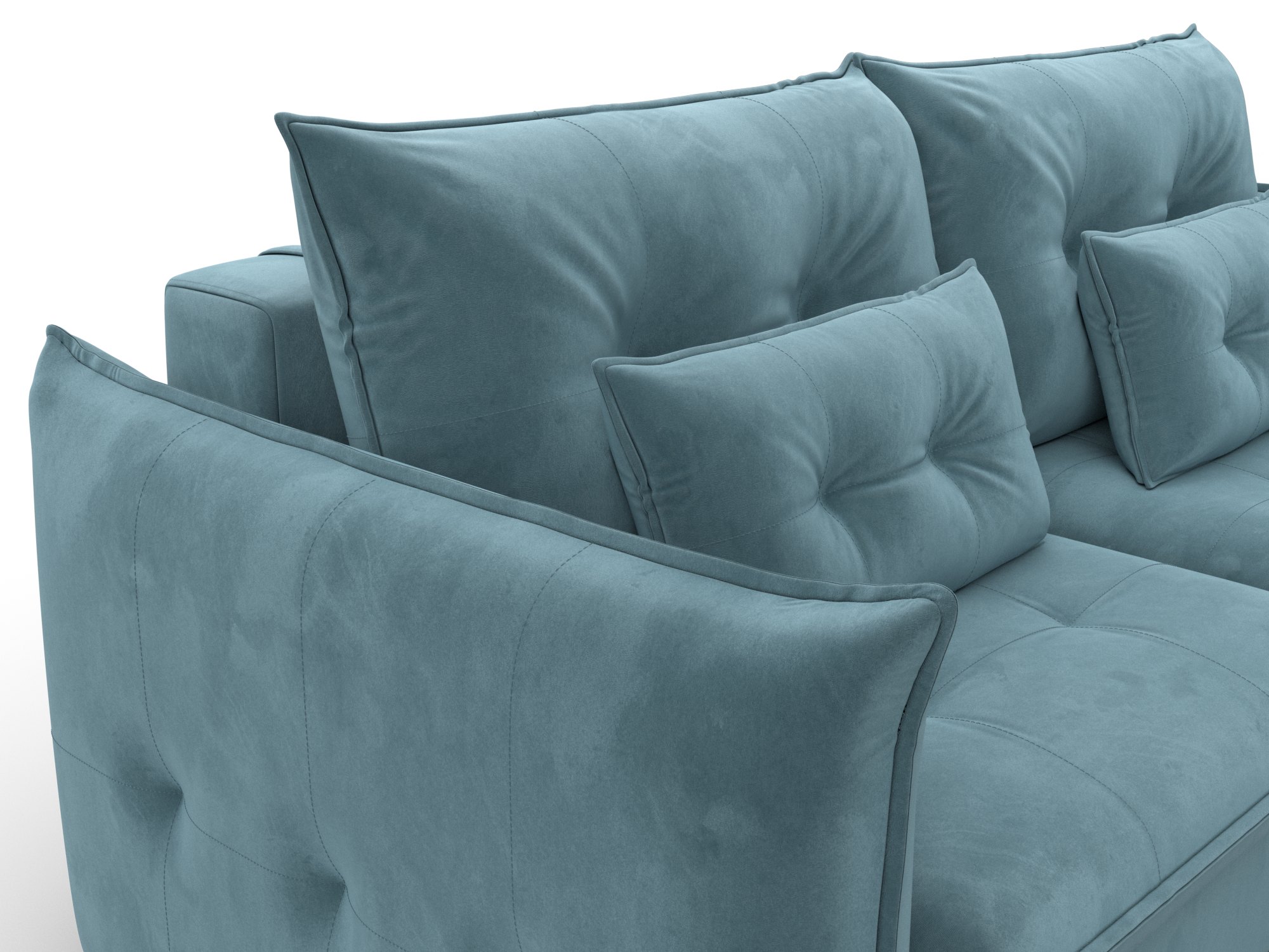 Диван прямой Лига-100 НПБ ( SEVEN 113 бирюзовый )