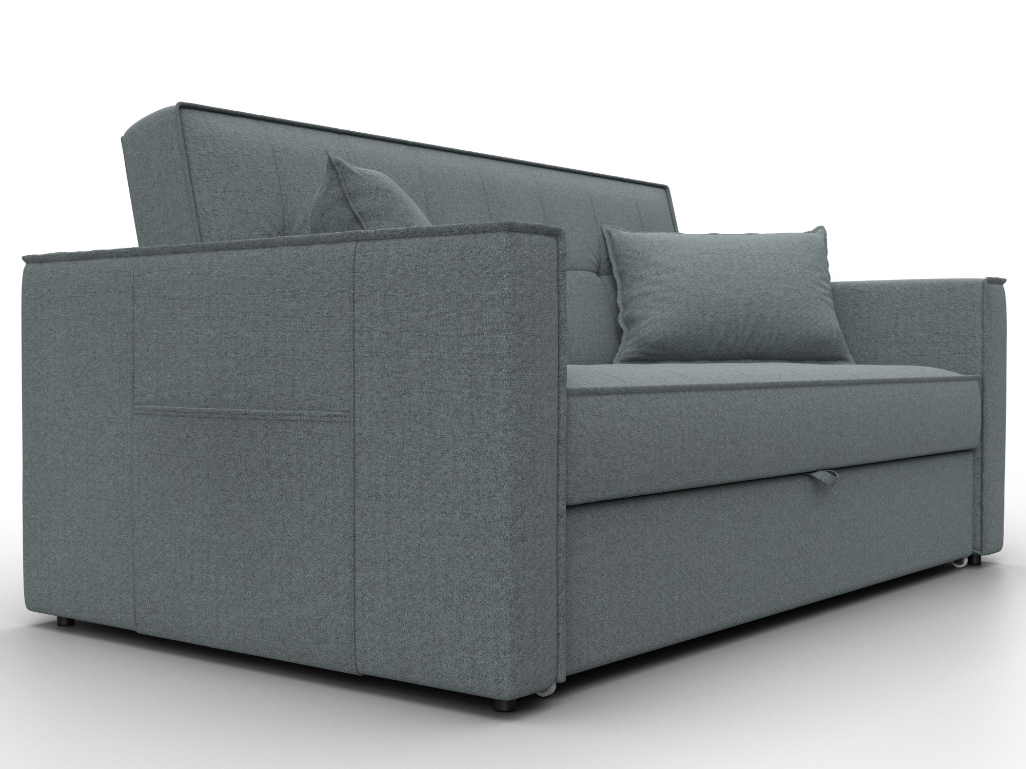 Диван прямой Лига-104 (140) ( Амур 07 серый )