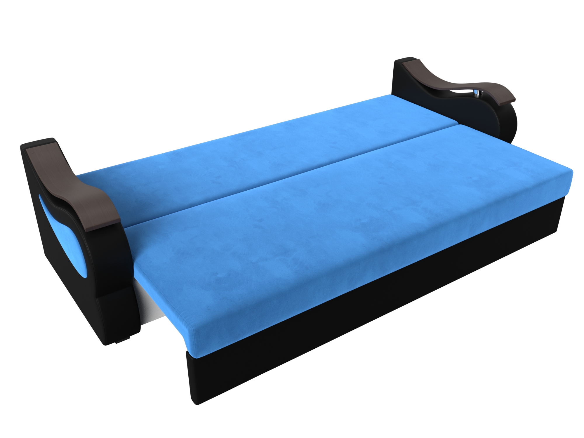Прямой диван Меркурий Лайт (Голубой\Черный)