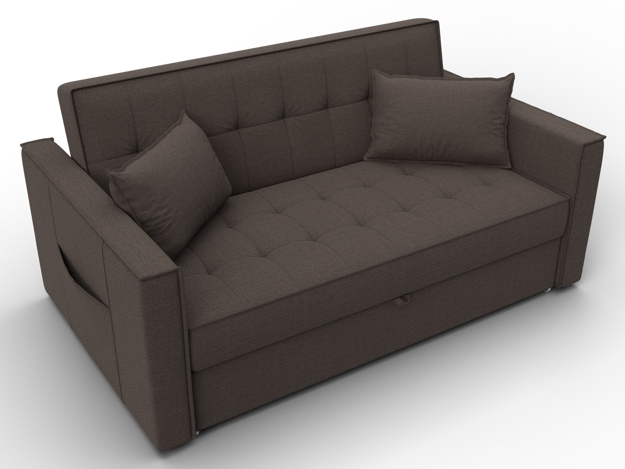 Диван прямой Лига-104 (140) ( Амур 05 коричневый )