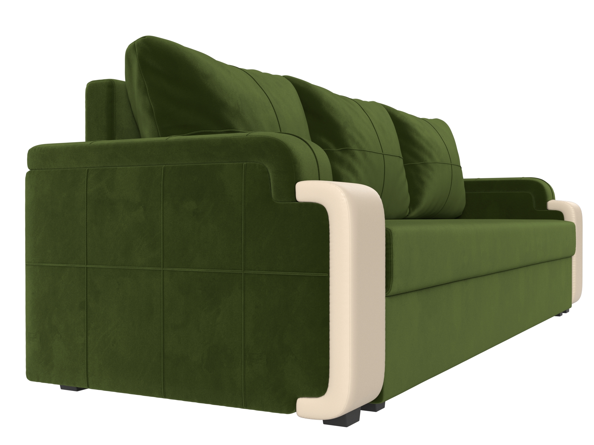 Прямой диван Николь Лайт (Зеленый\Бежевый)