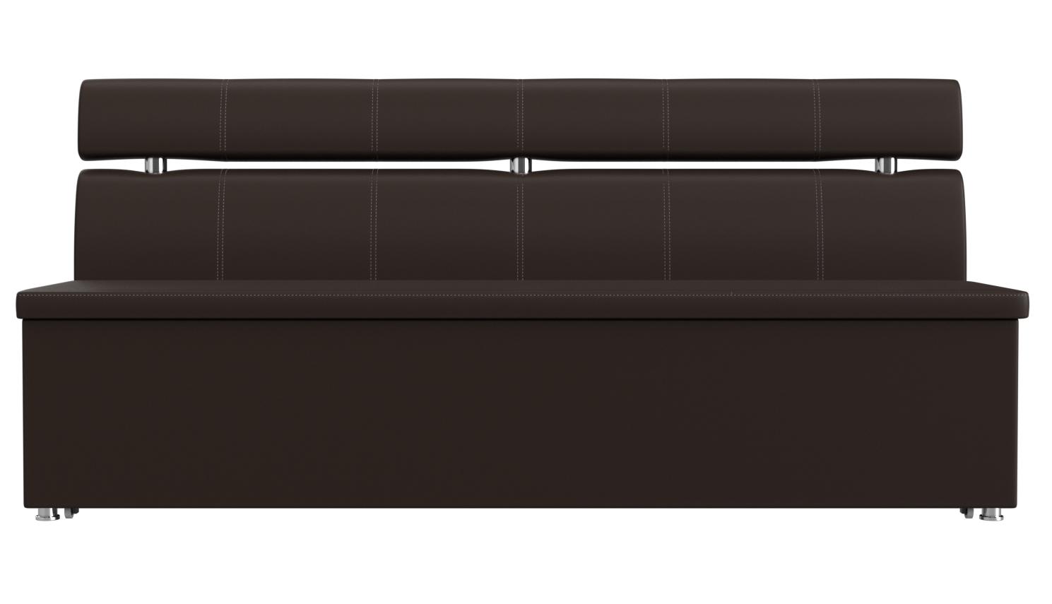 Кухонный прямой диван Классик (Коричневый)