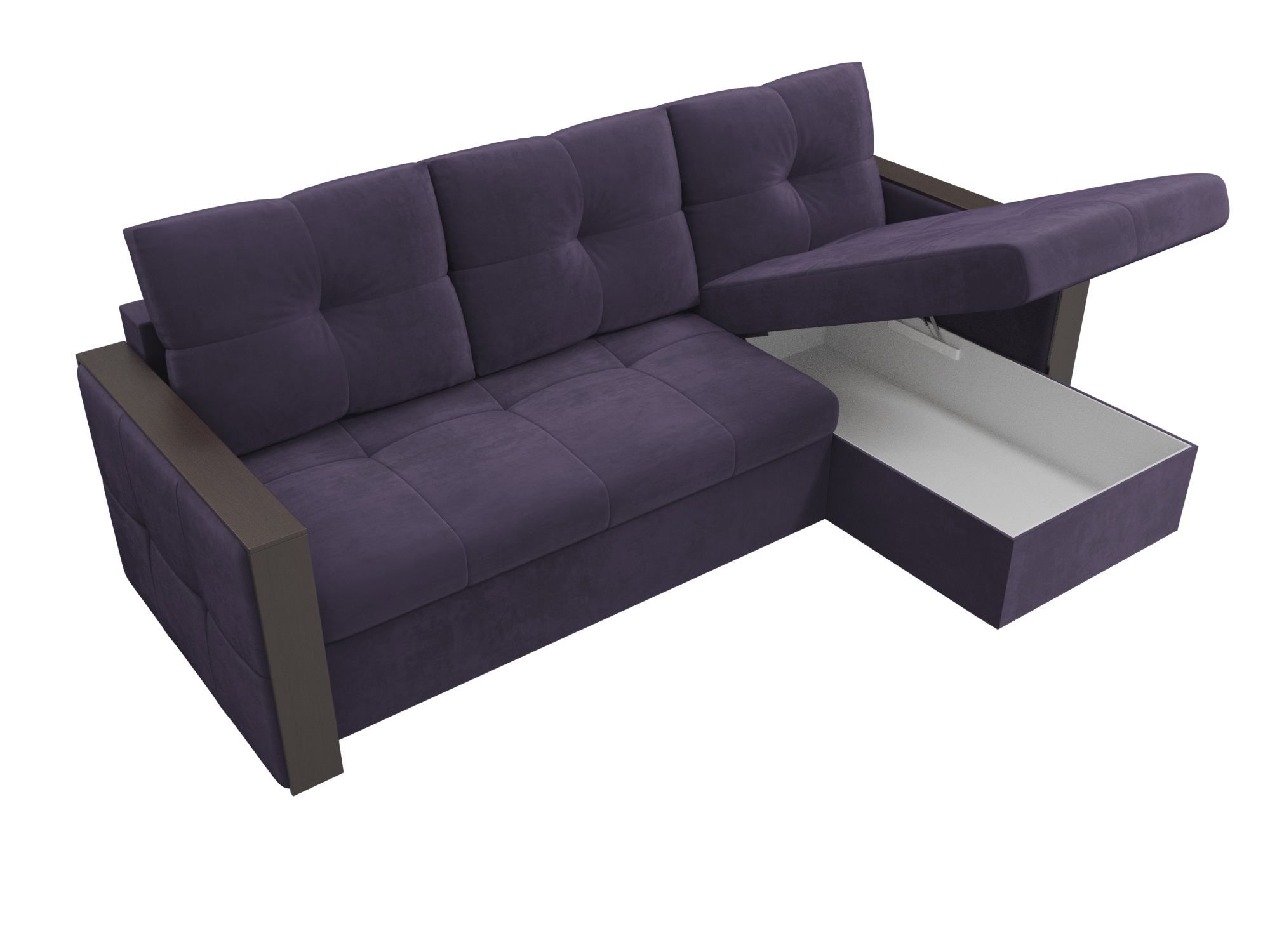 Угловой диван Валенсия правый угол (Фиолетовый)