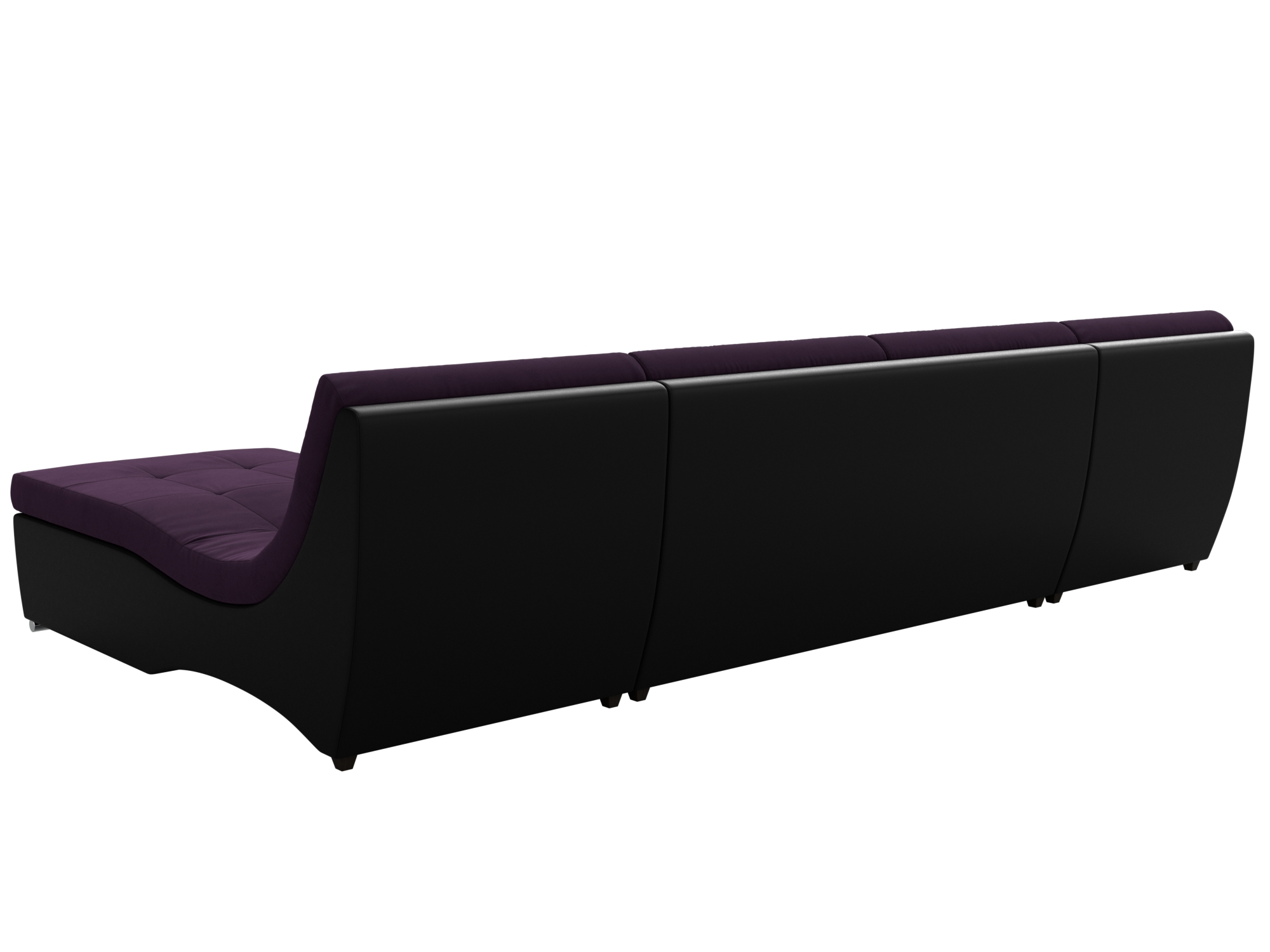 П-образный модульный диван Монреаль (Фиолетовый\Черный)
