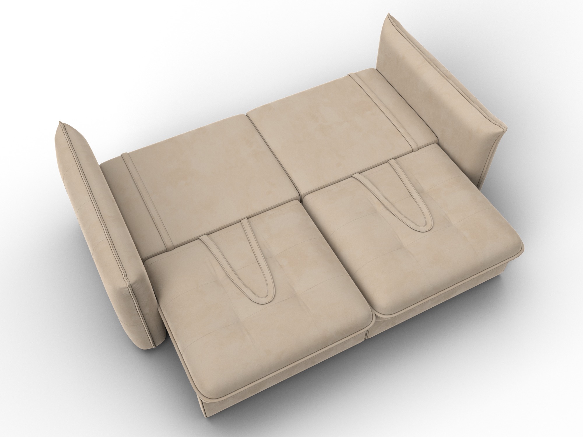 Диван прямой Лига-100 НПБ ( SEVEN 729 бежевый )