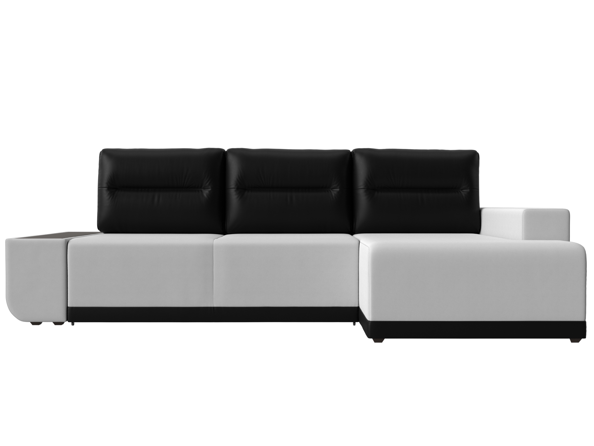 Угловой диван Чикаго правый угол (Белый\Черный)