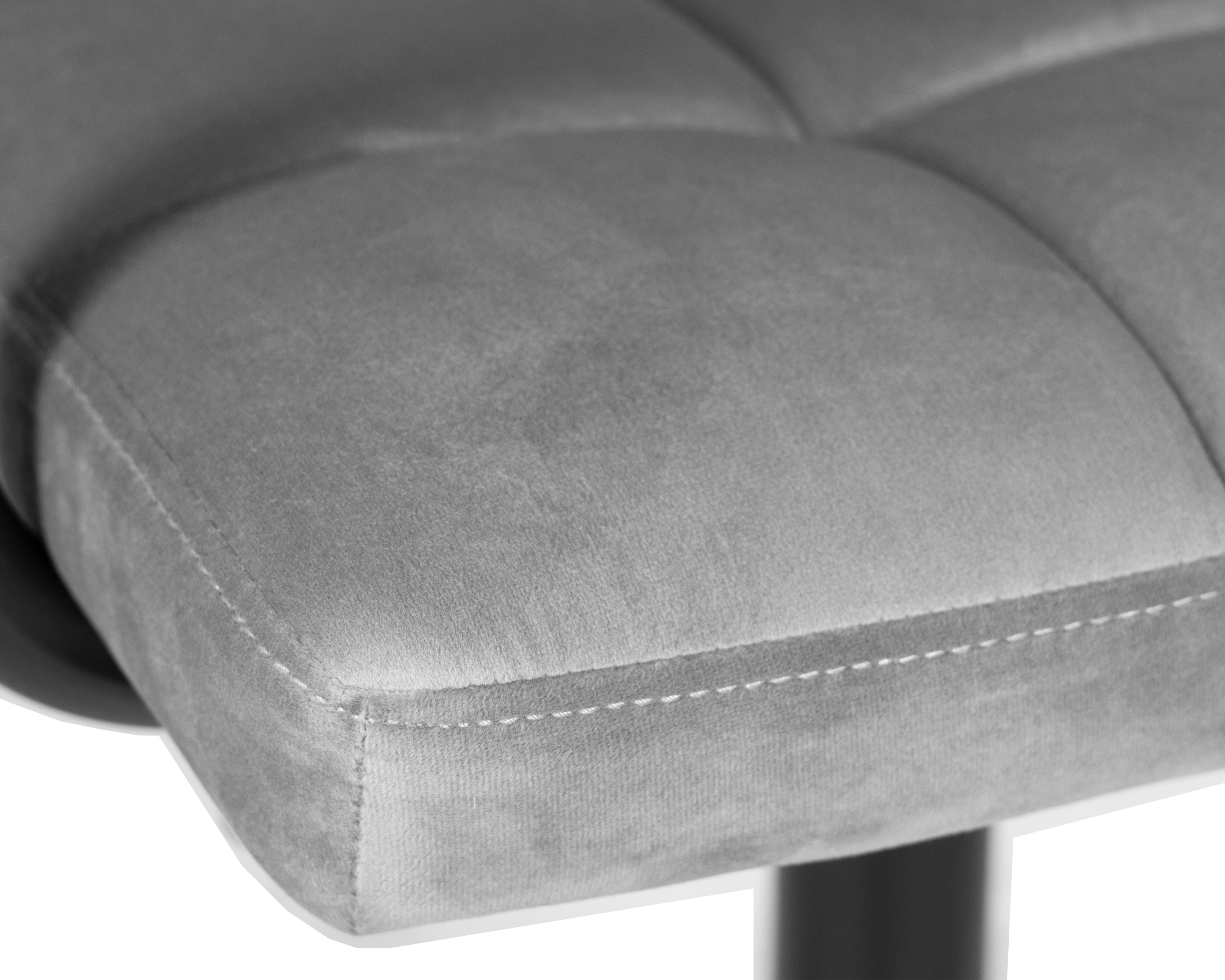 Офисное кресло для персонала DOBRIN TERRY BLACK (серый велюр (MJ9-75))
