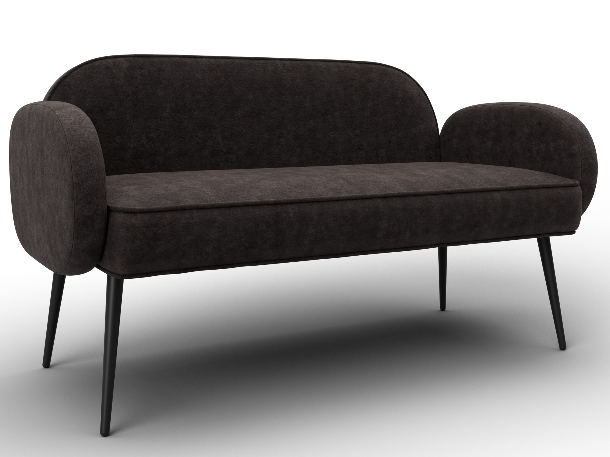 Диван прямой Лига-086 ( BRUT 17 коричневый )