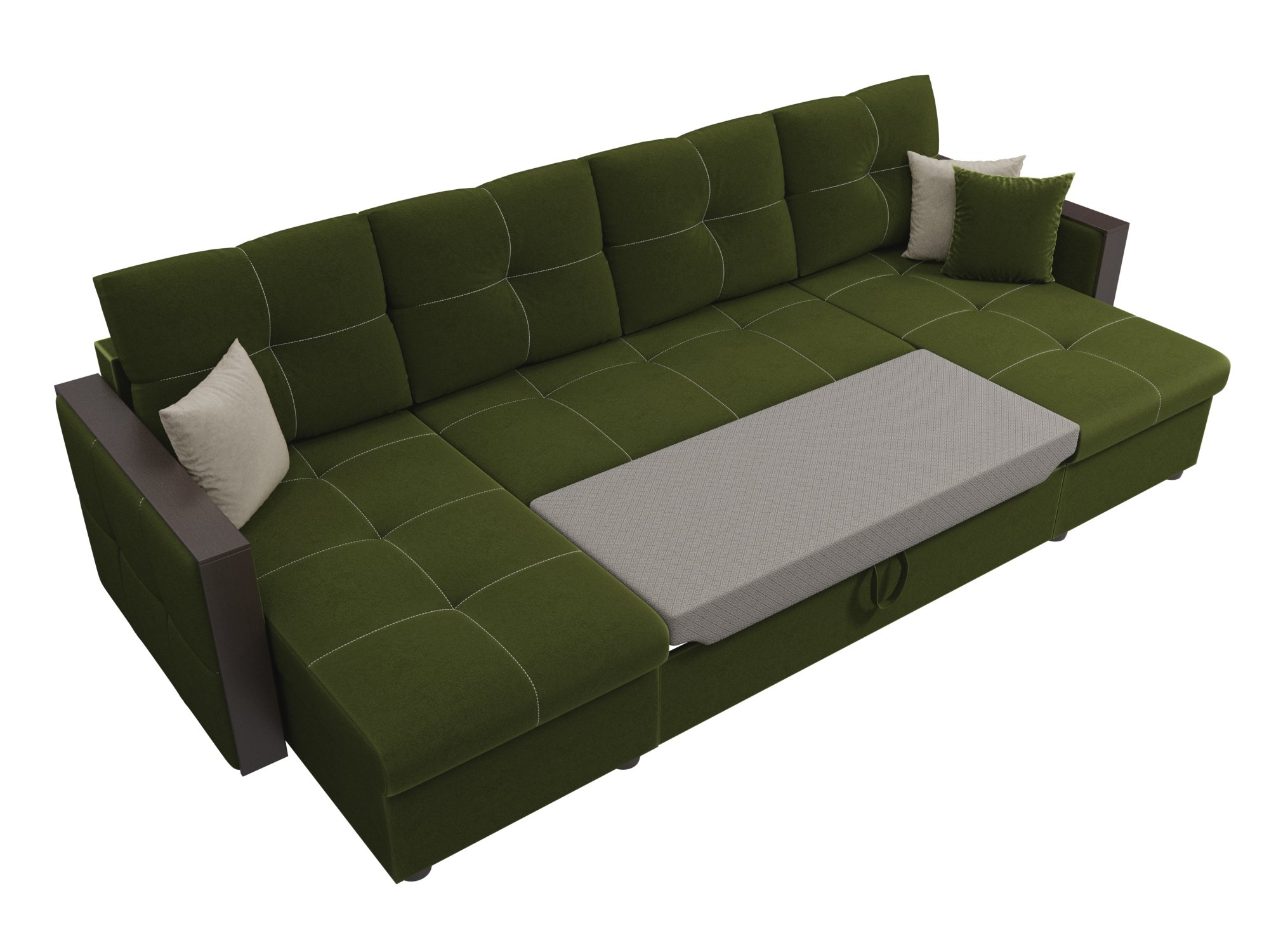 П-образный диван Валенсия (Зеленый)