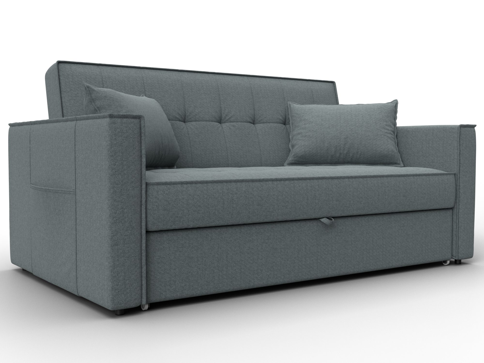 Диван прямой Лига-104 (140) ( Амур 07 серый )