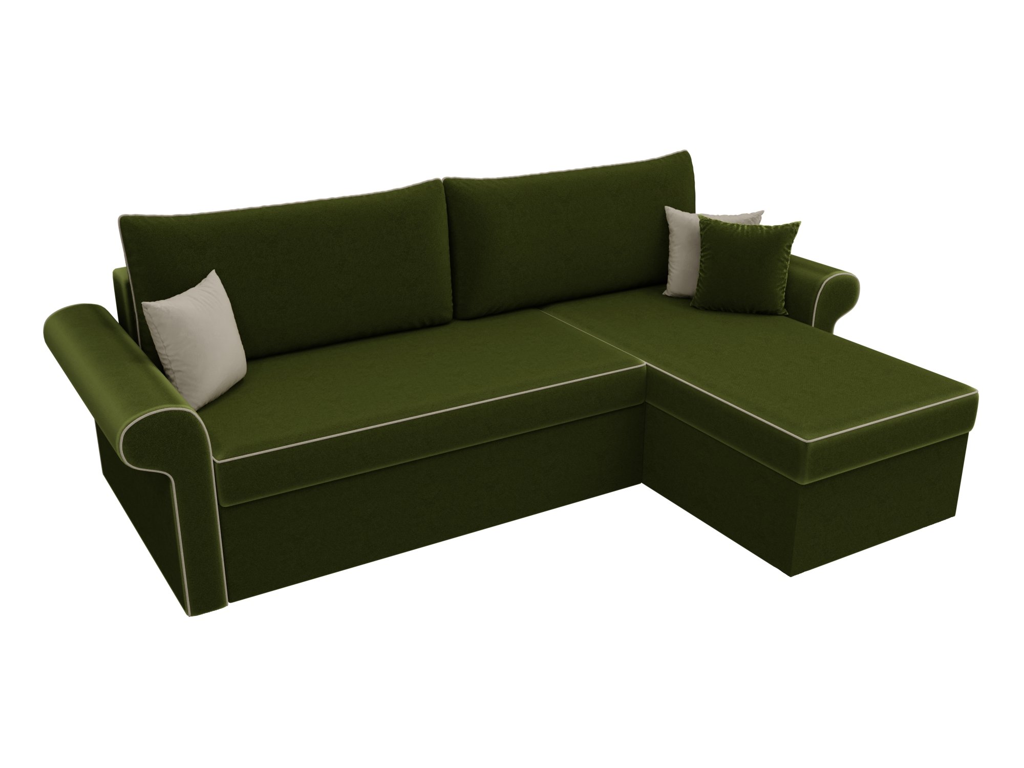 Угловой диван Милфорд правый угол (Зеленый)