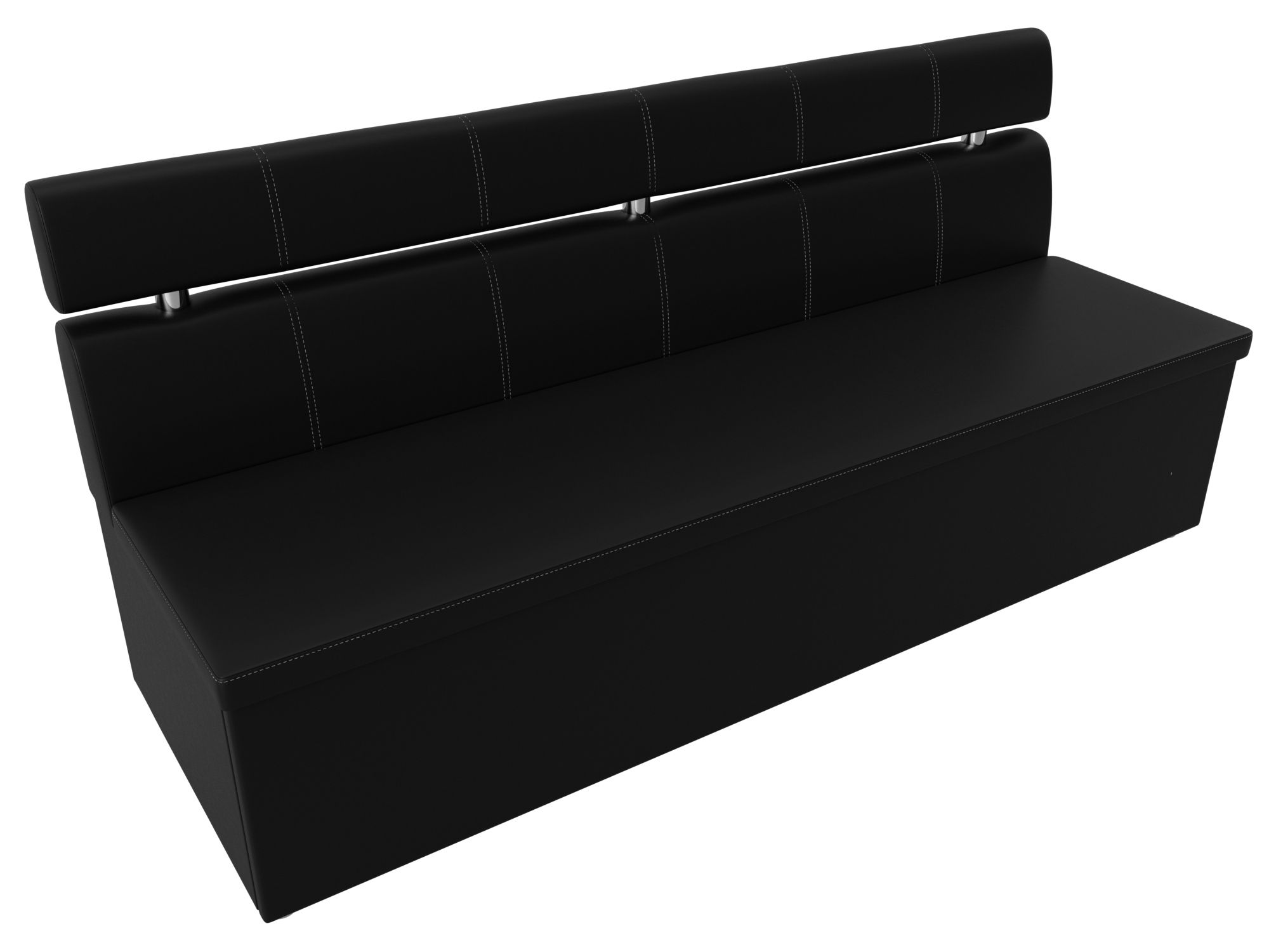 Кухонный прямой диван Классик (Черный)