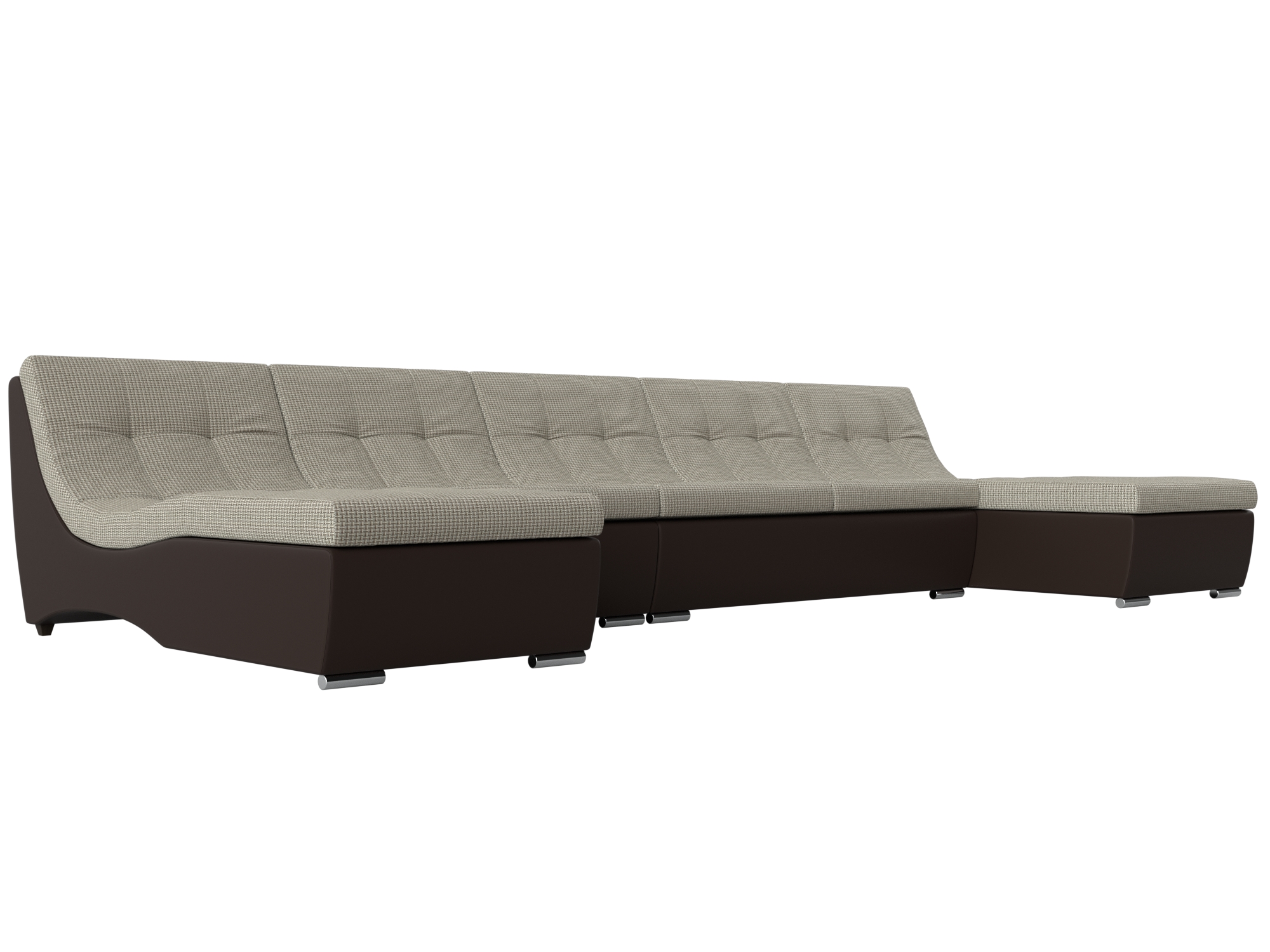 П-образный модульный диван Монреаль Long (Корфу 02\коричневый)