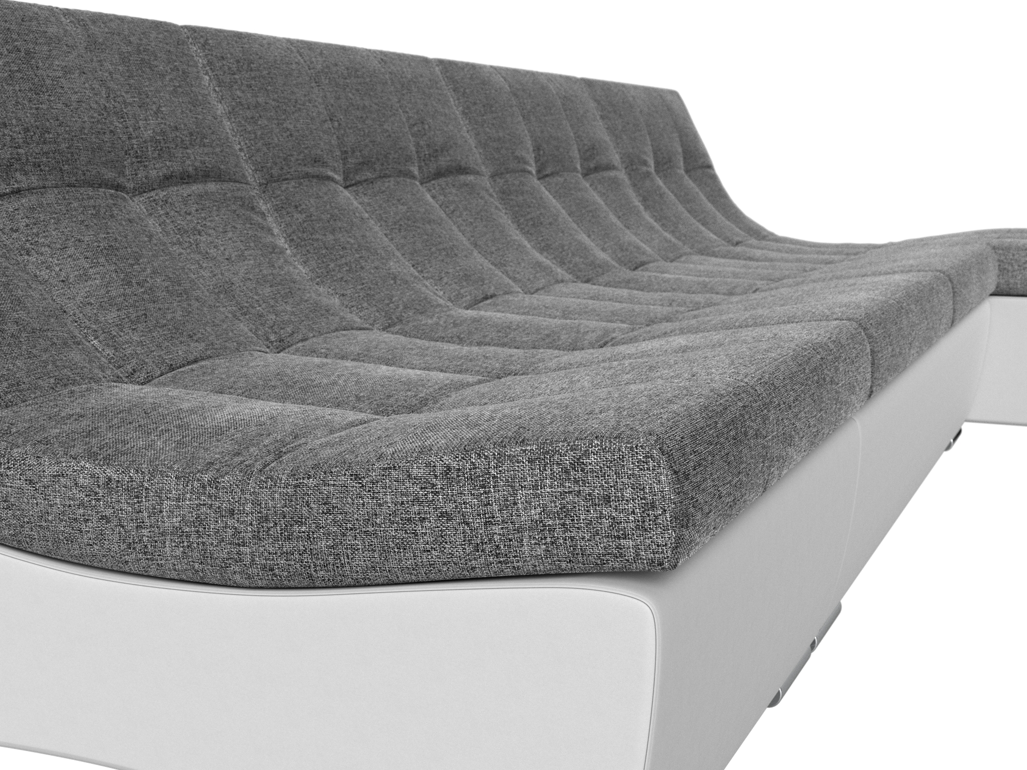 Угловой модульный диван Монреаль (Серый\Белый)