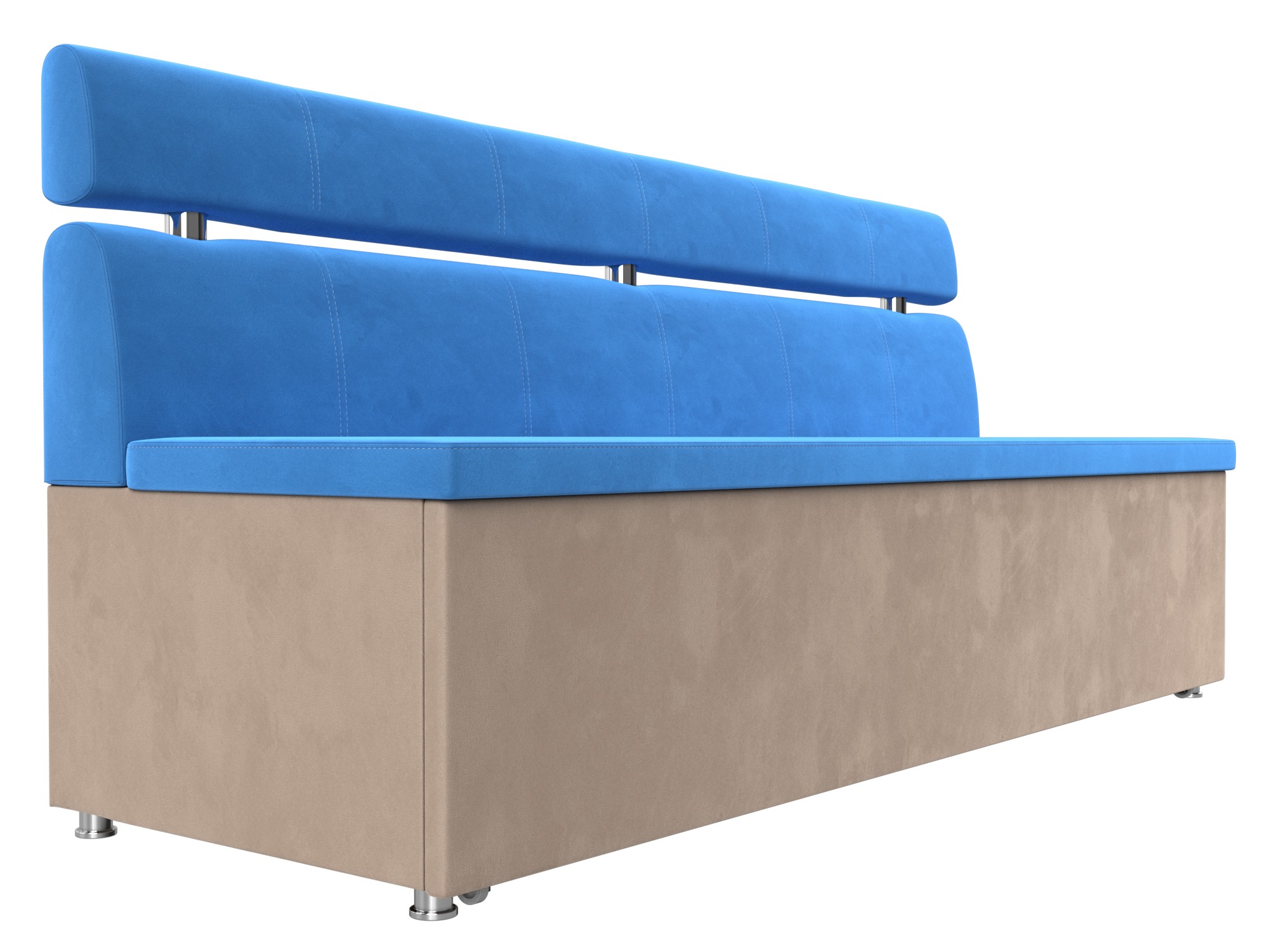 Кухонный прямой диван Классик (голубой\бежевый)