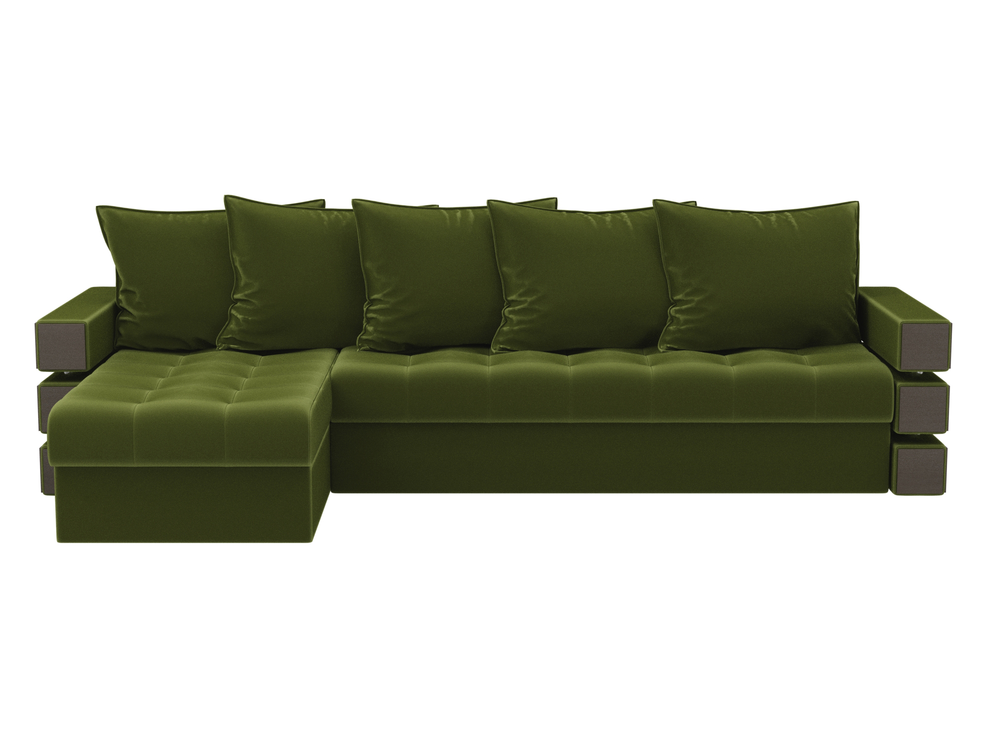 Угловой диван Венеция левый угол (Зеленый)