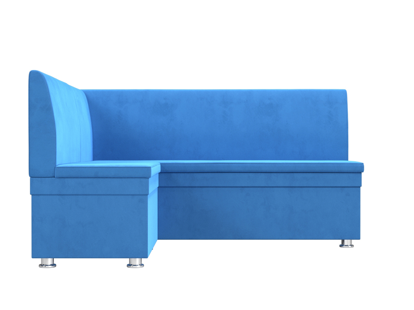 Кухонный угловой диван Уют левый угол (Голубой)