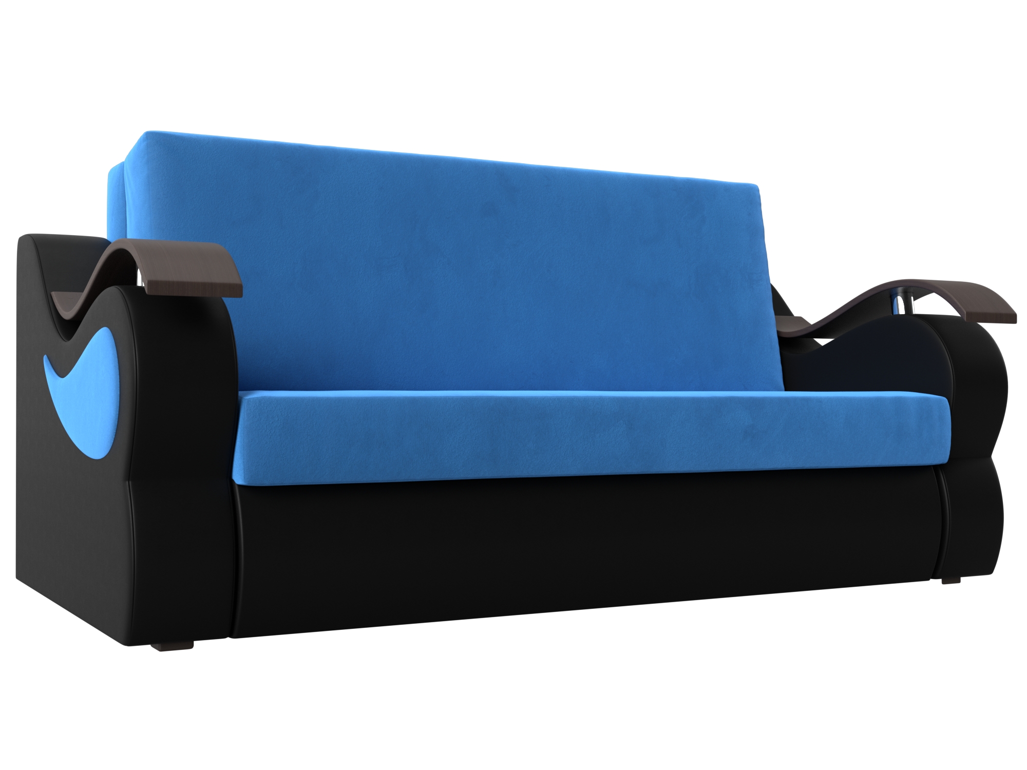 Прямой диван Меркурий 140 (голубой\черный)