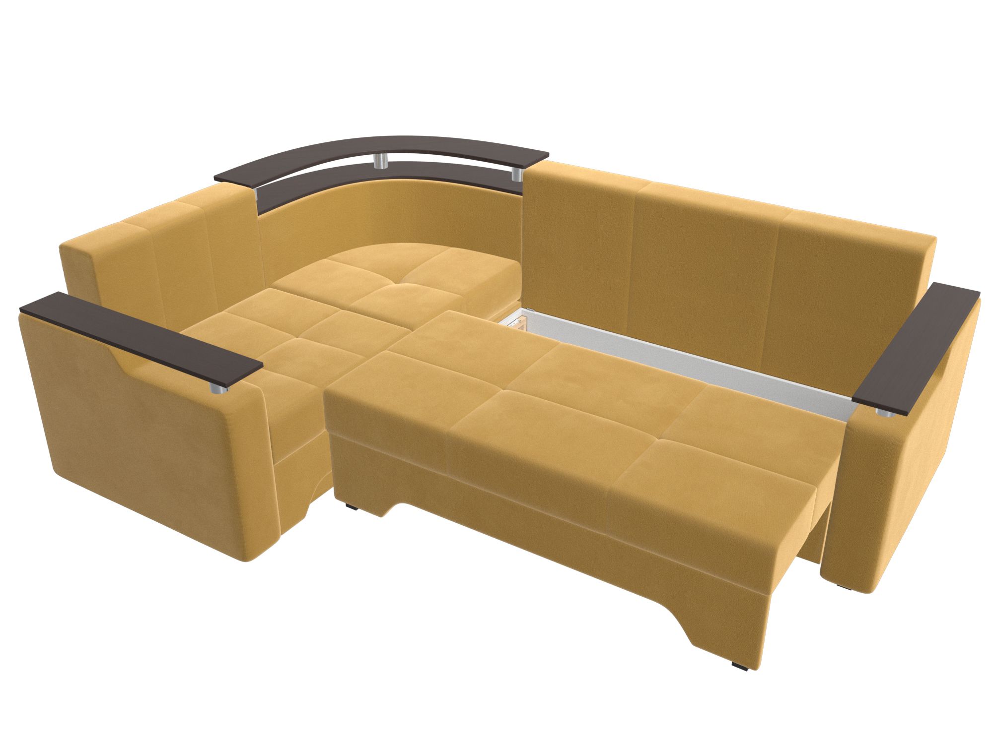 Угловой диван Комфорт левый угол (Желтый)