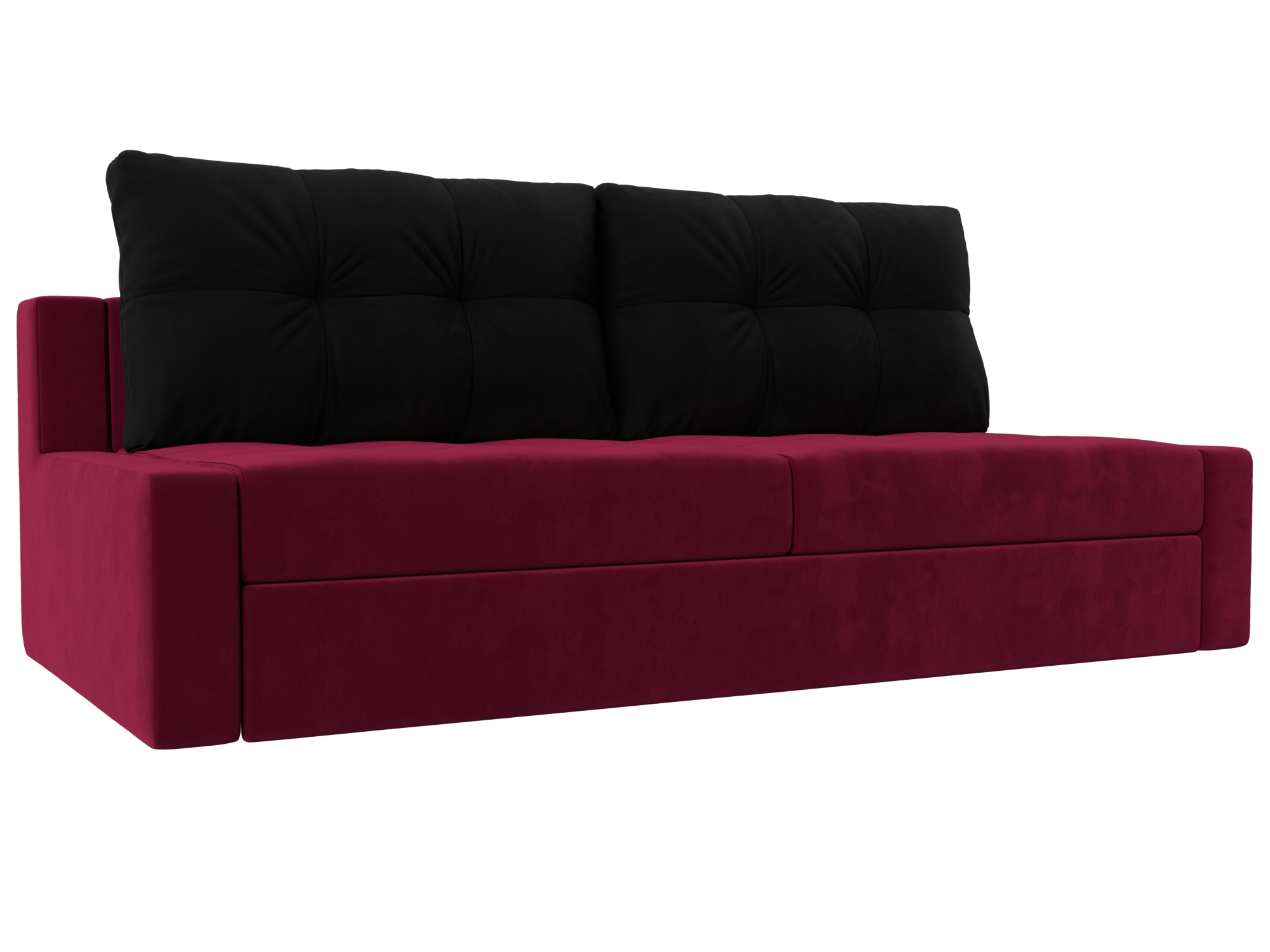 Прямой диван Мартин (Бордовый\Черный)