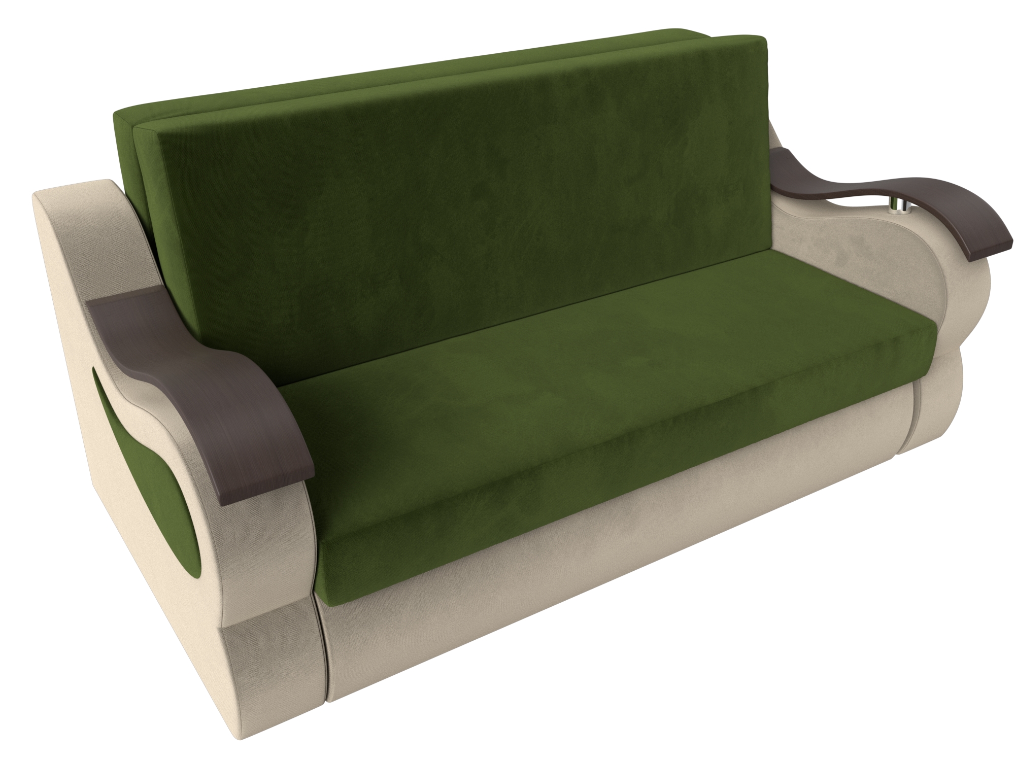 Прямой диван Меркурий 100 (Зеленый\Бежевый)
