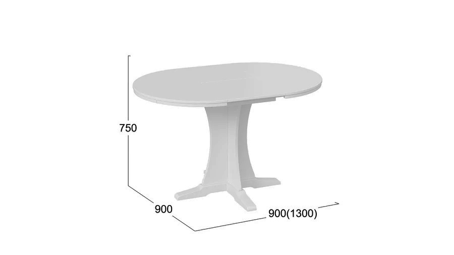 Стол обеденный Amadeo 1 - МО-036 Белый матовый