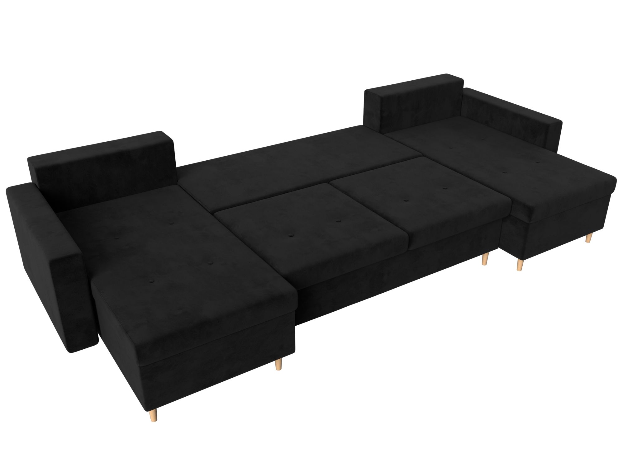 П-образный диван Белфаст (Черный)
