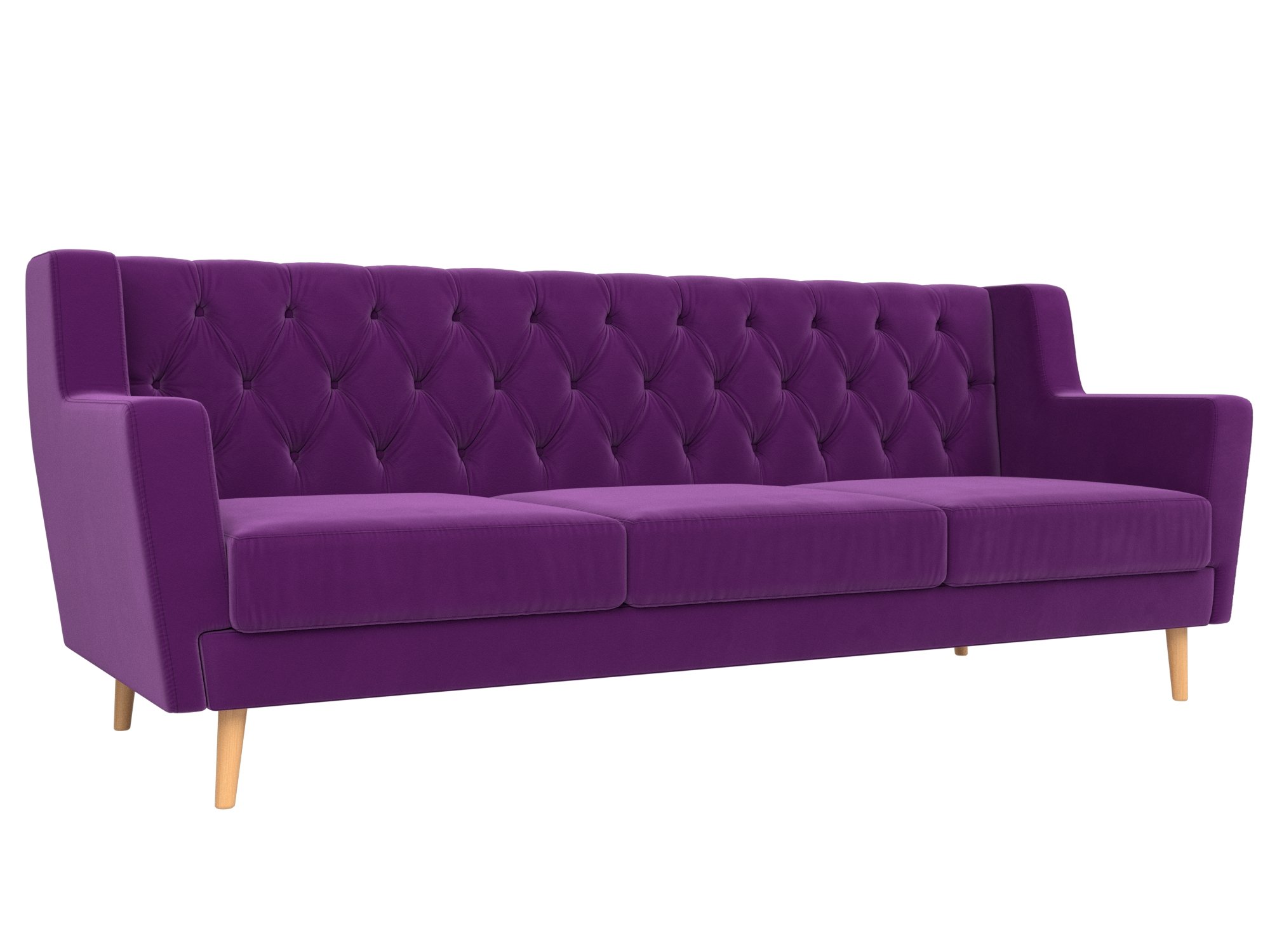 Прямой диван Брайтон 3 Люкс (Фиолетовый)