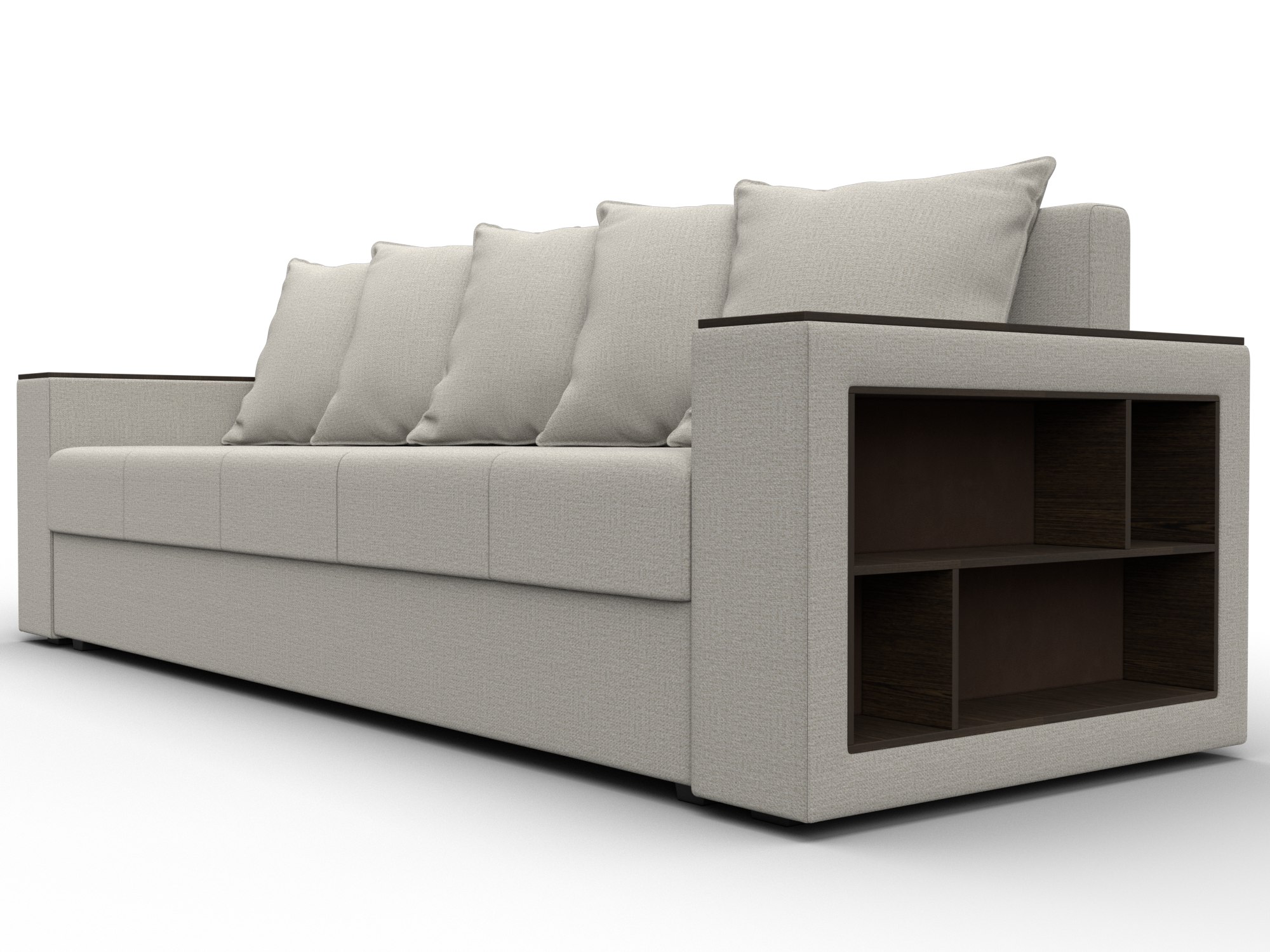 Диван прямой Дубай Лайт ( Амур 02 бежевый )