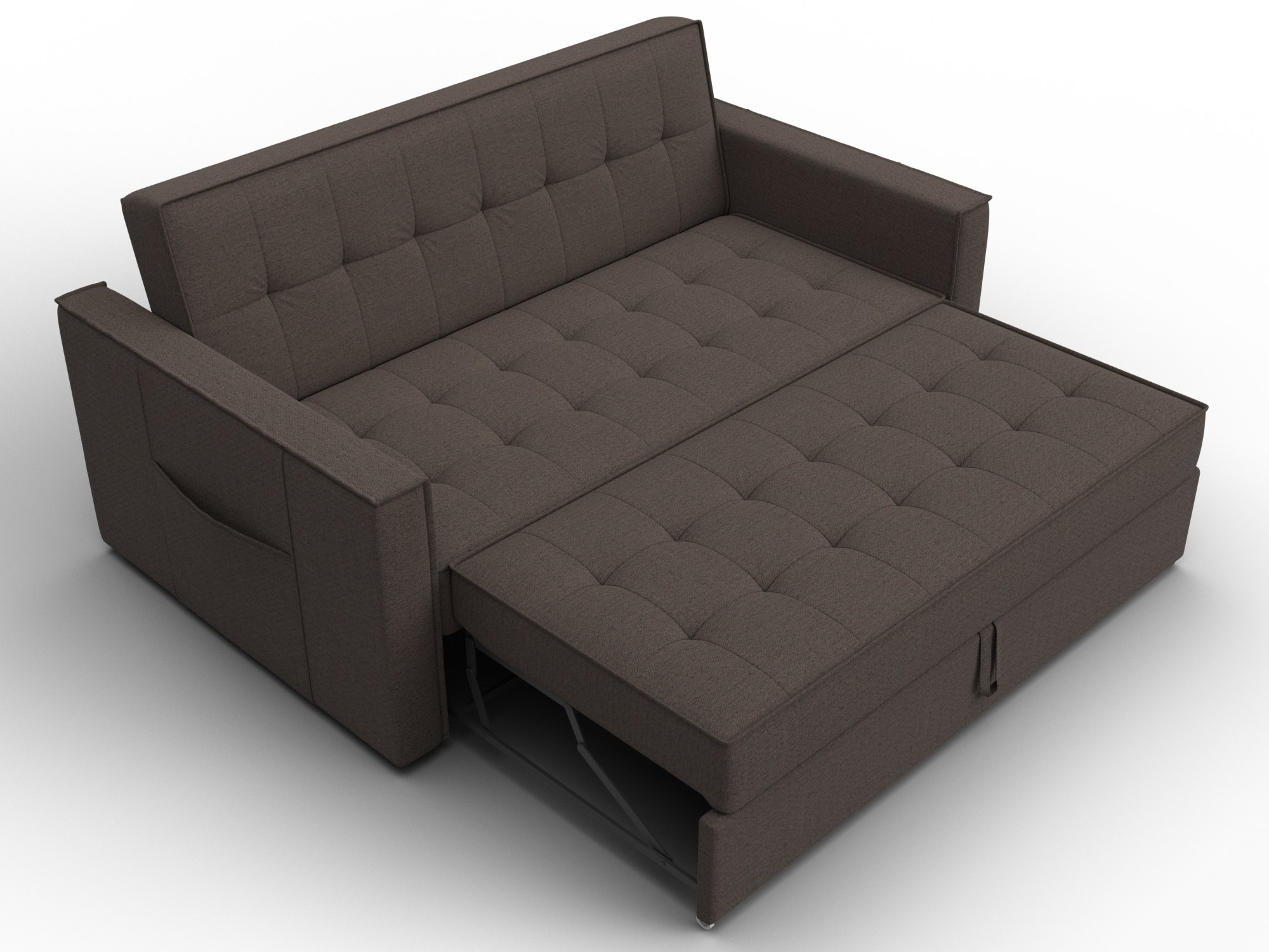 Диван прямой Лига-104 (140) ( Амур 05 коричневый )