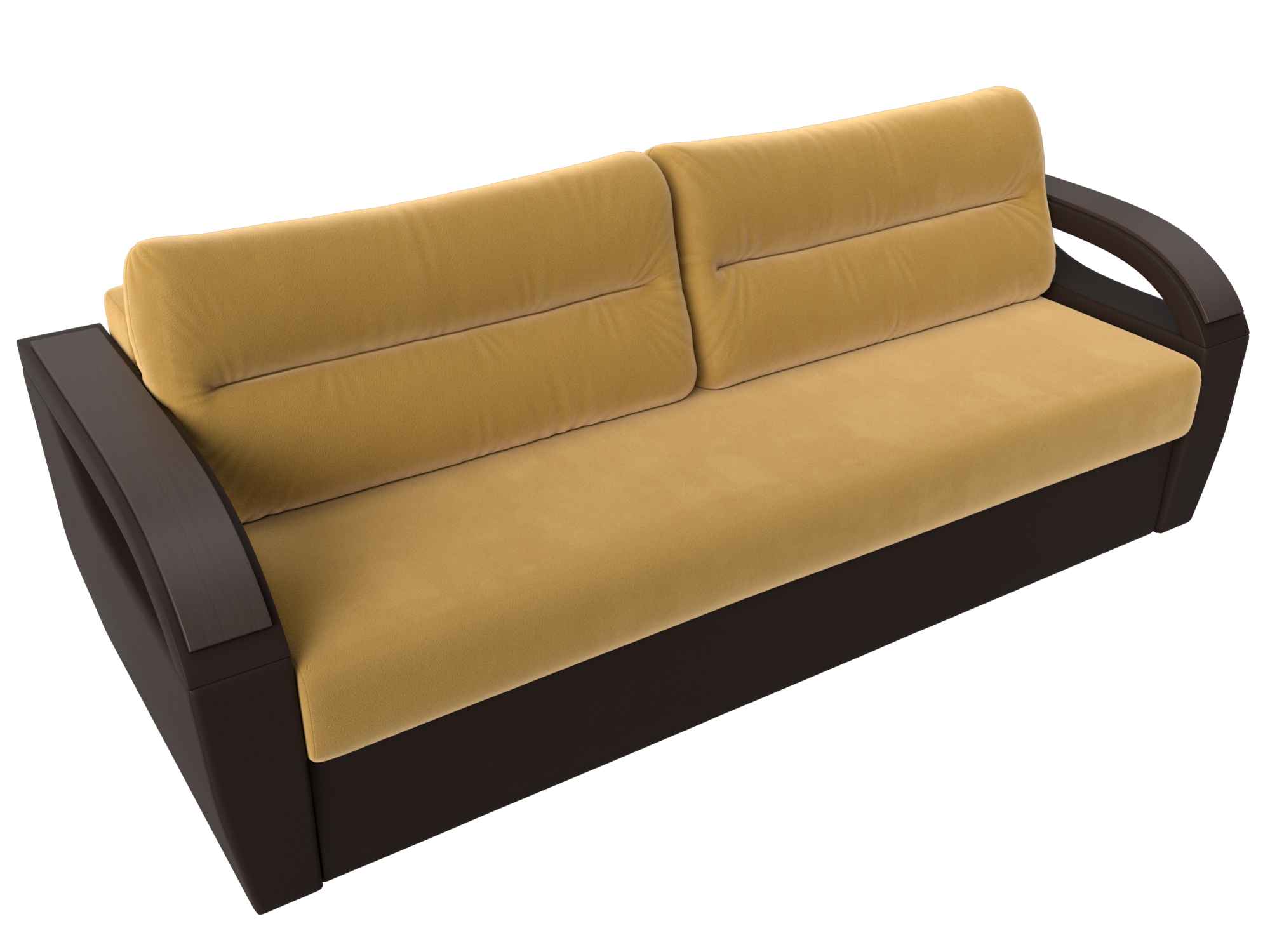 Прямой диван Форсайт (Желтый\коричневый)