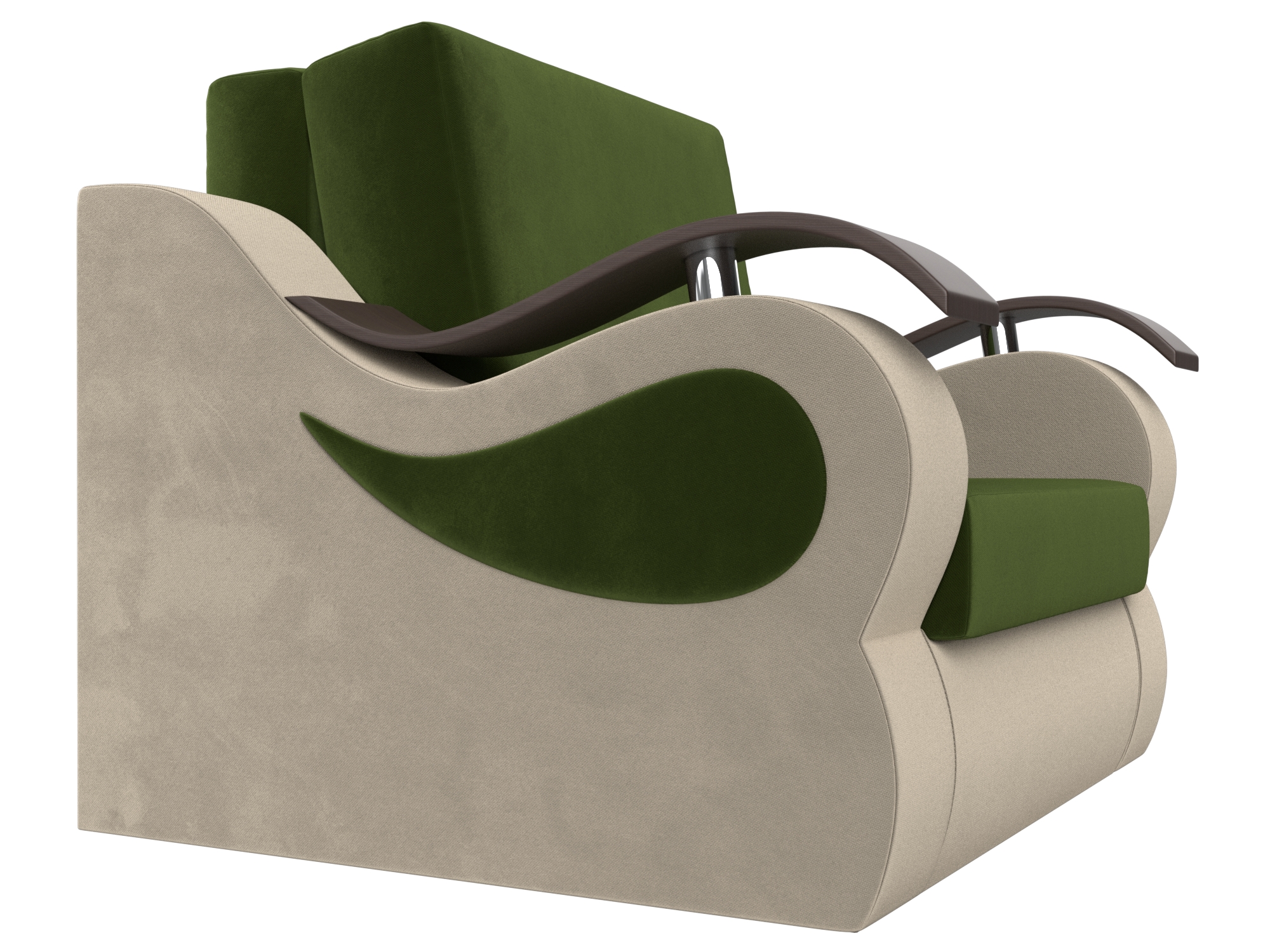 Кресло-кровать Меркурий 60 (Зеленый\Бежевый)