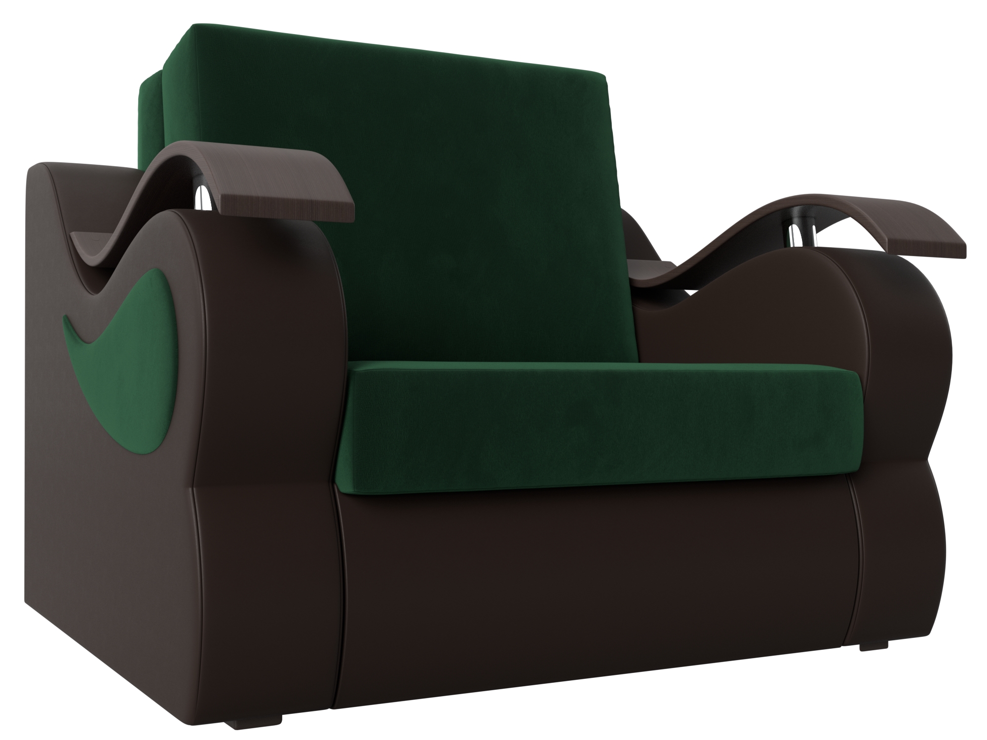 Кресло-кровать Меркурий 60 (Зеленый\Коричневый)