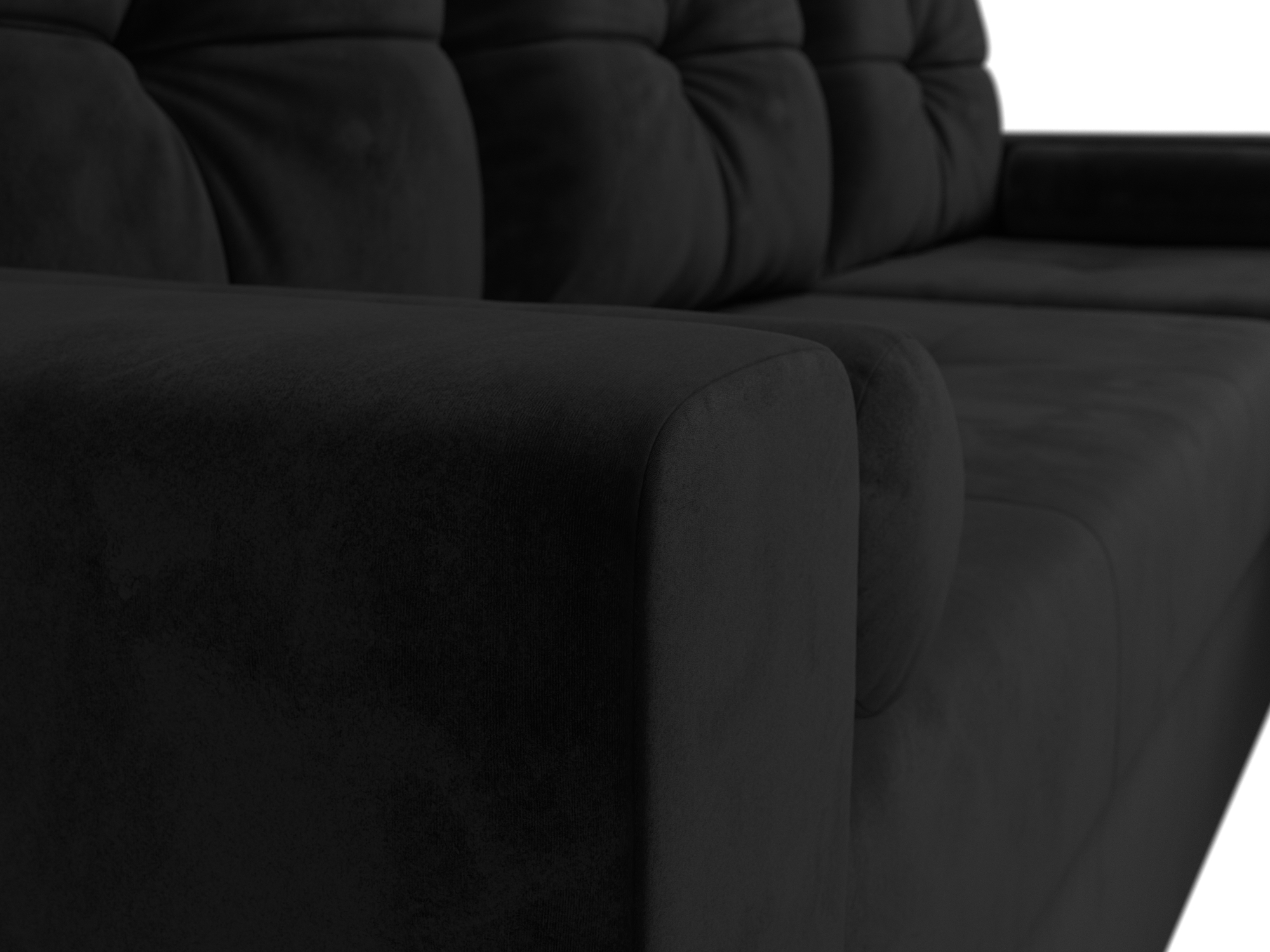 Угловой диван Верона правый угол (Черный)