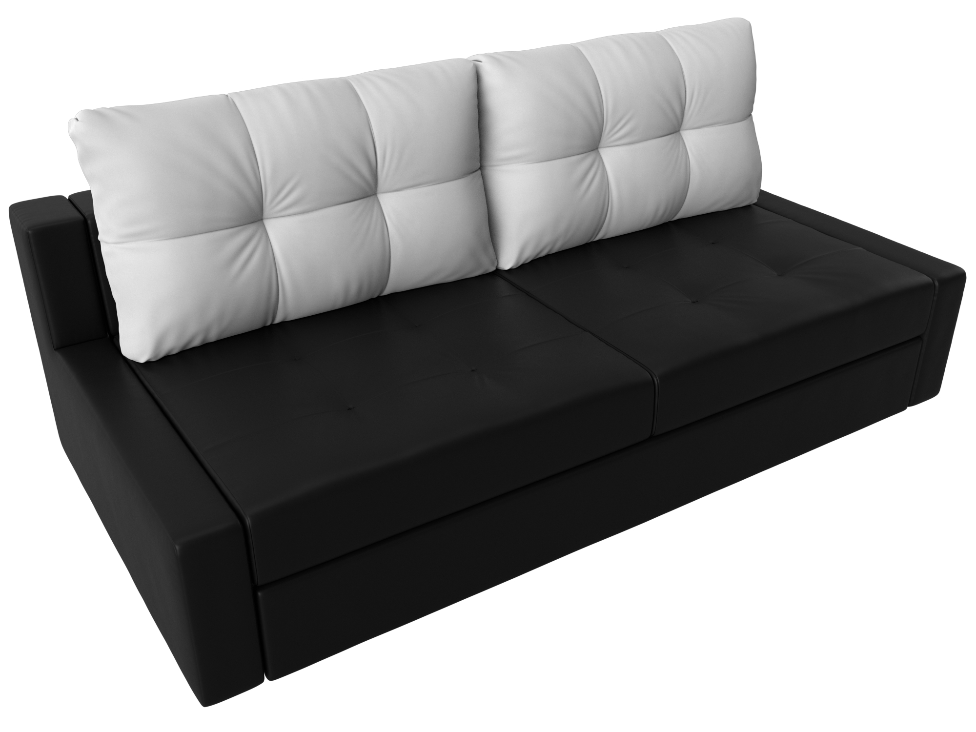 Прямой диван Мартин (Черный\Белый)