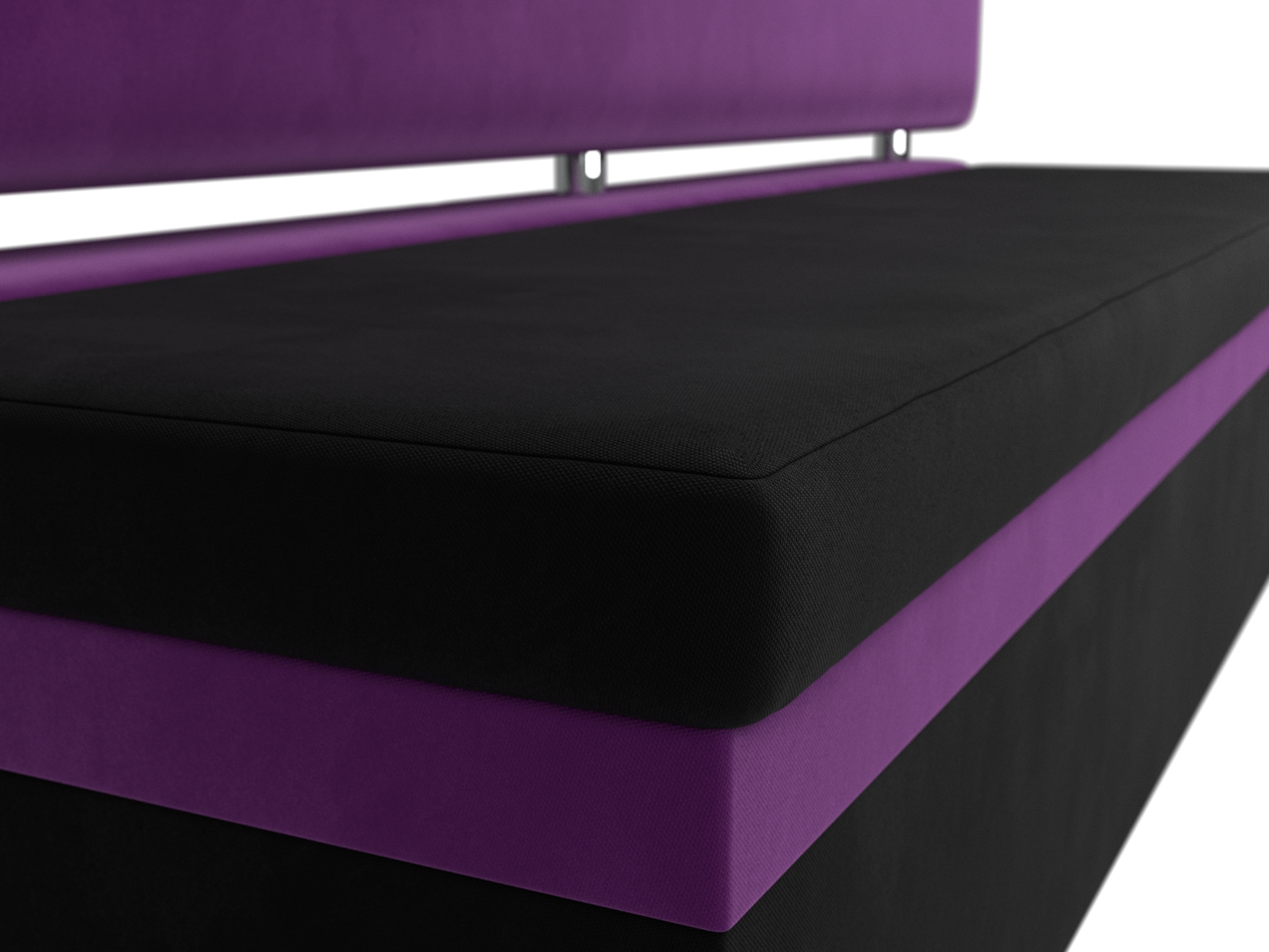 Кухонный прямой диван Стайл (Черный\Фиолетовый)