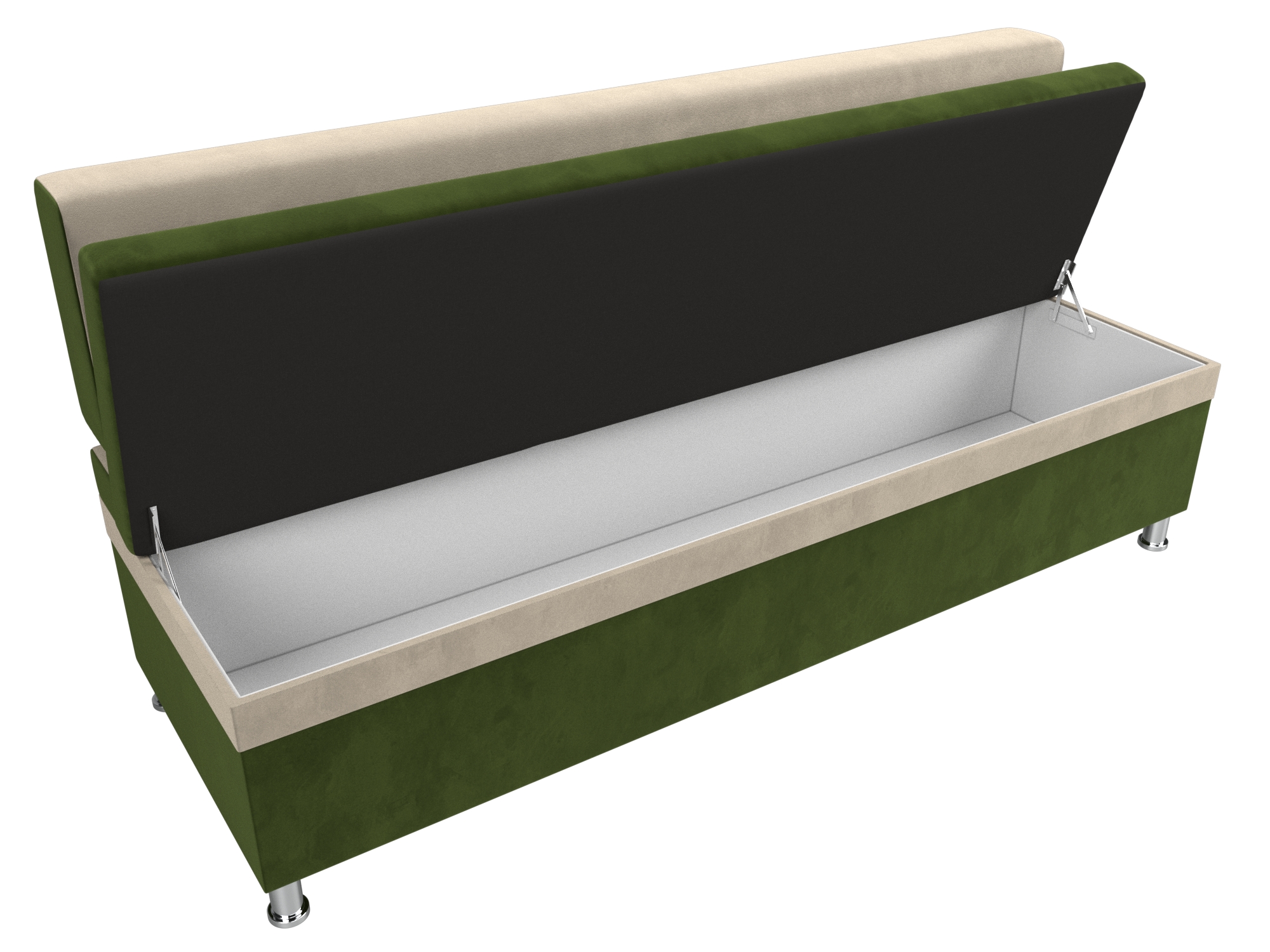 Кухонный прямой диван Стайл (Зеленый\Бежевый)