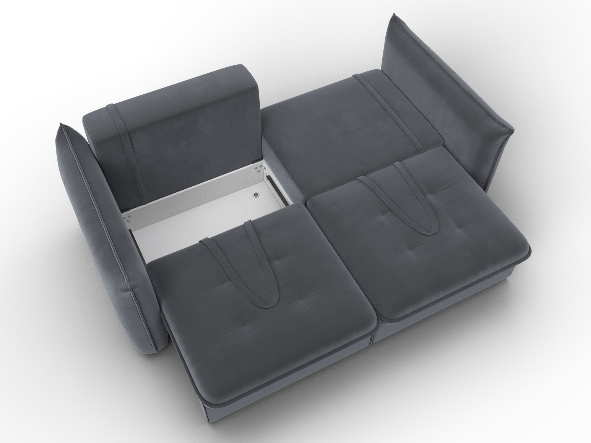 Диван прямой Лига-100 НПБ ( SEVEN 17 серый )