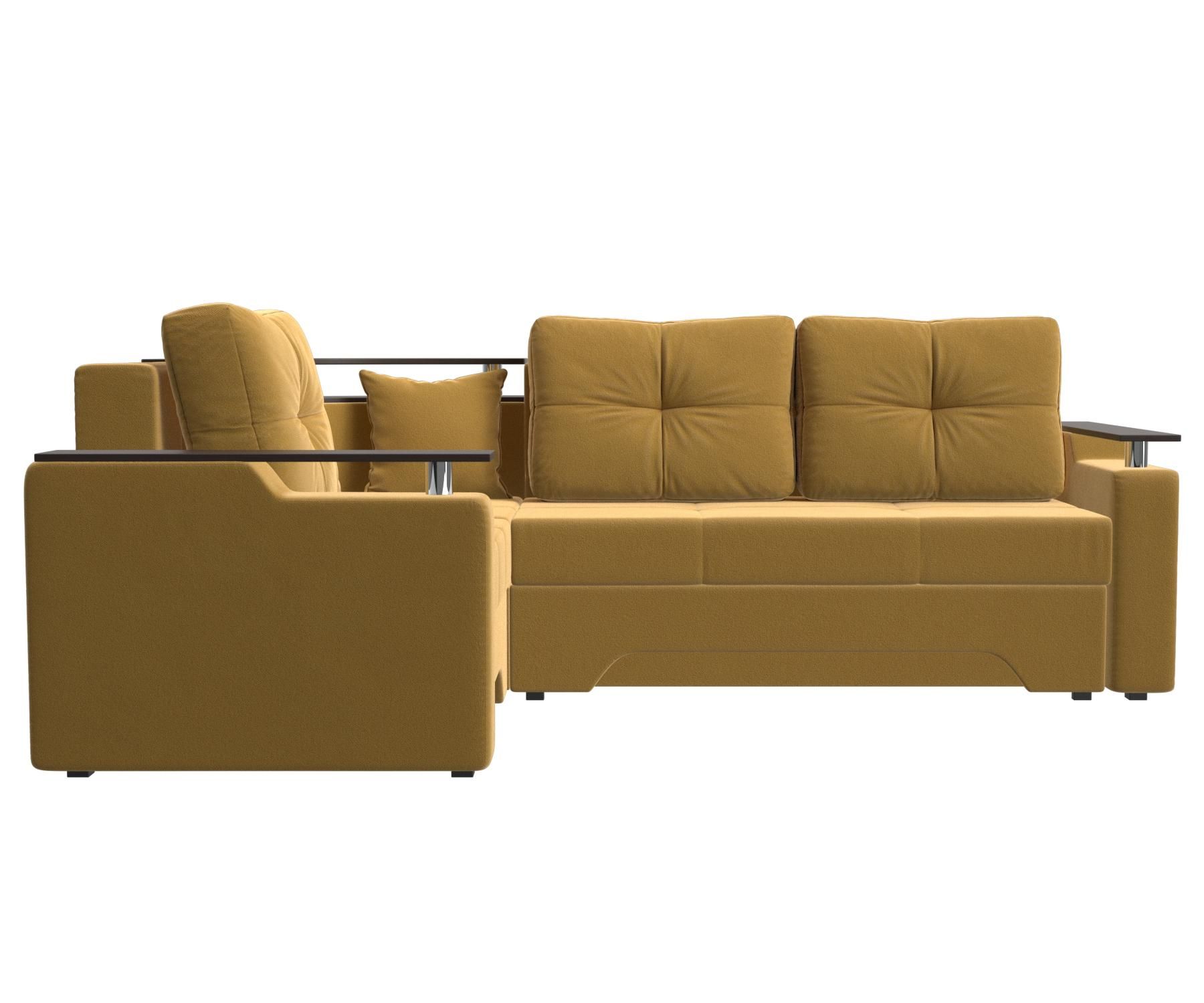 Угловой диван Комфорт левый угол (Желтый)