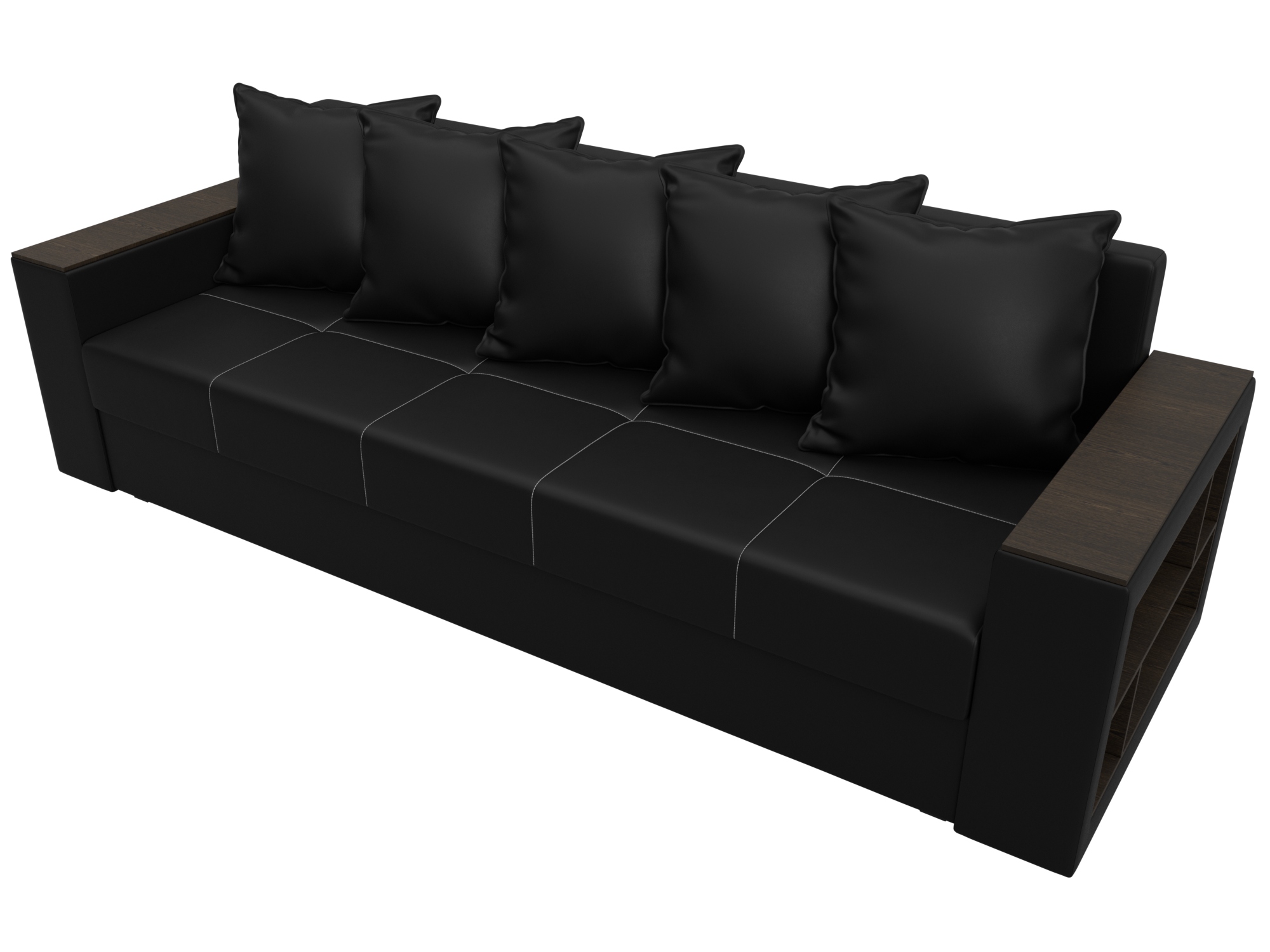 Диван прямой Дубай Лайт ( Черный )