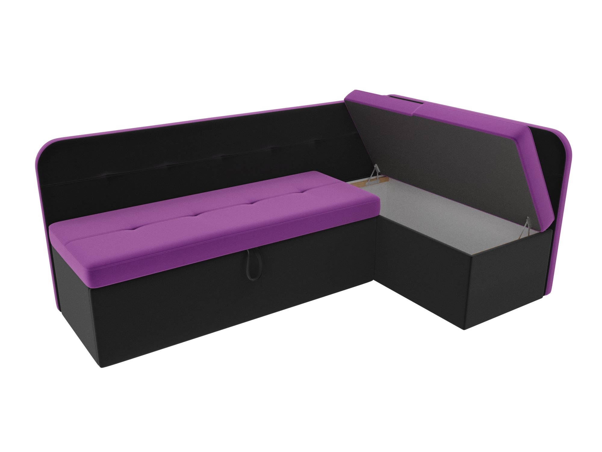 Кухонный угловой диван Форест правый угол (Фиолетовый\Черный)