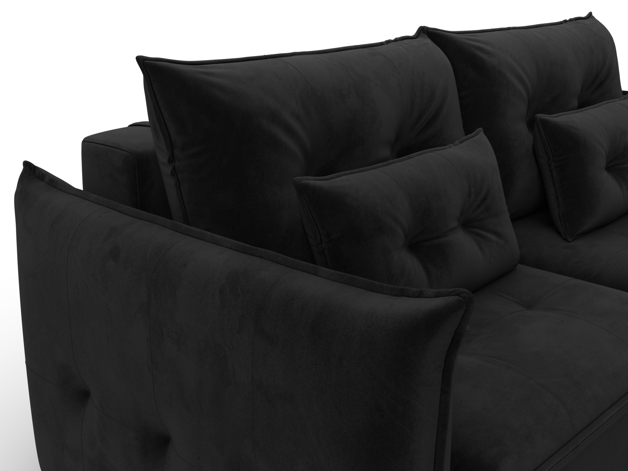 Диван прямой Лига-100 НПБ ( SEVEN 35 черный )