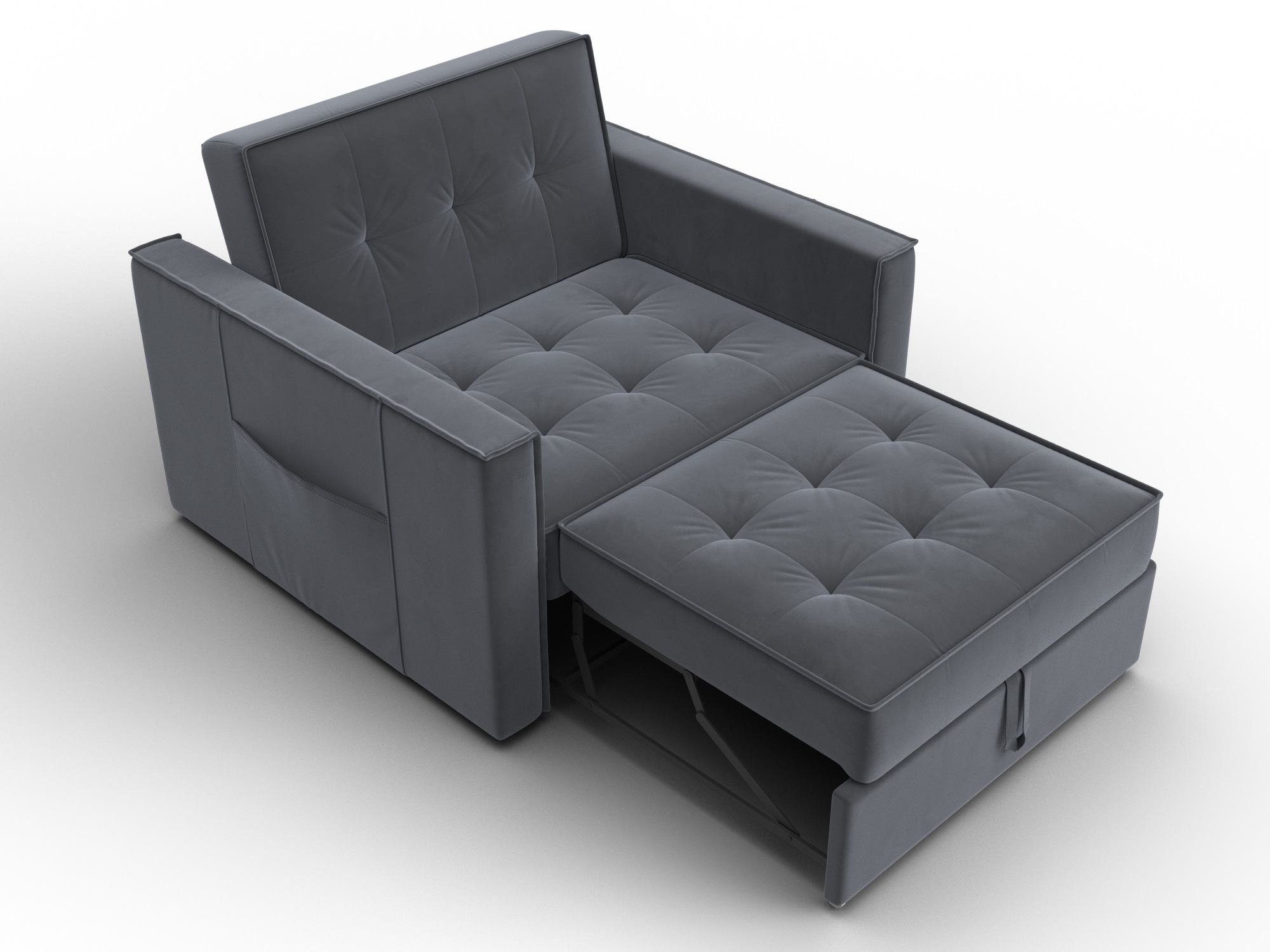 Кресло-кровать Лига-104 (80) ( SEVEN 17 серый )