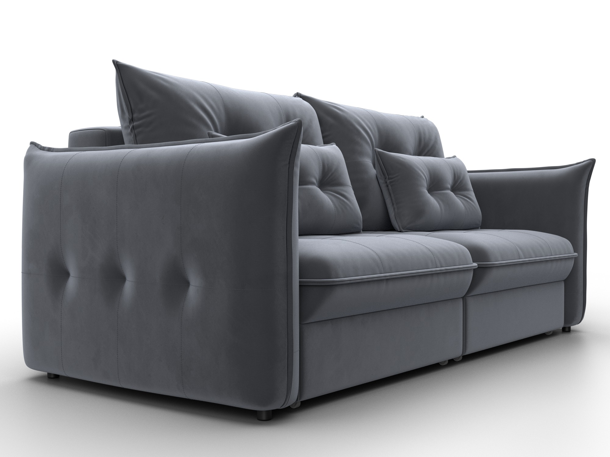 Диван прямой Лига-100 НПБ ( SEVEN 17 серый )