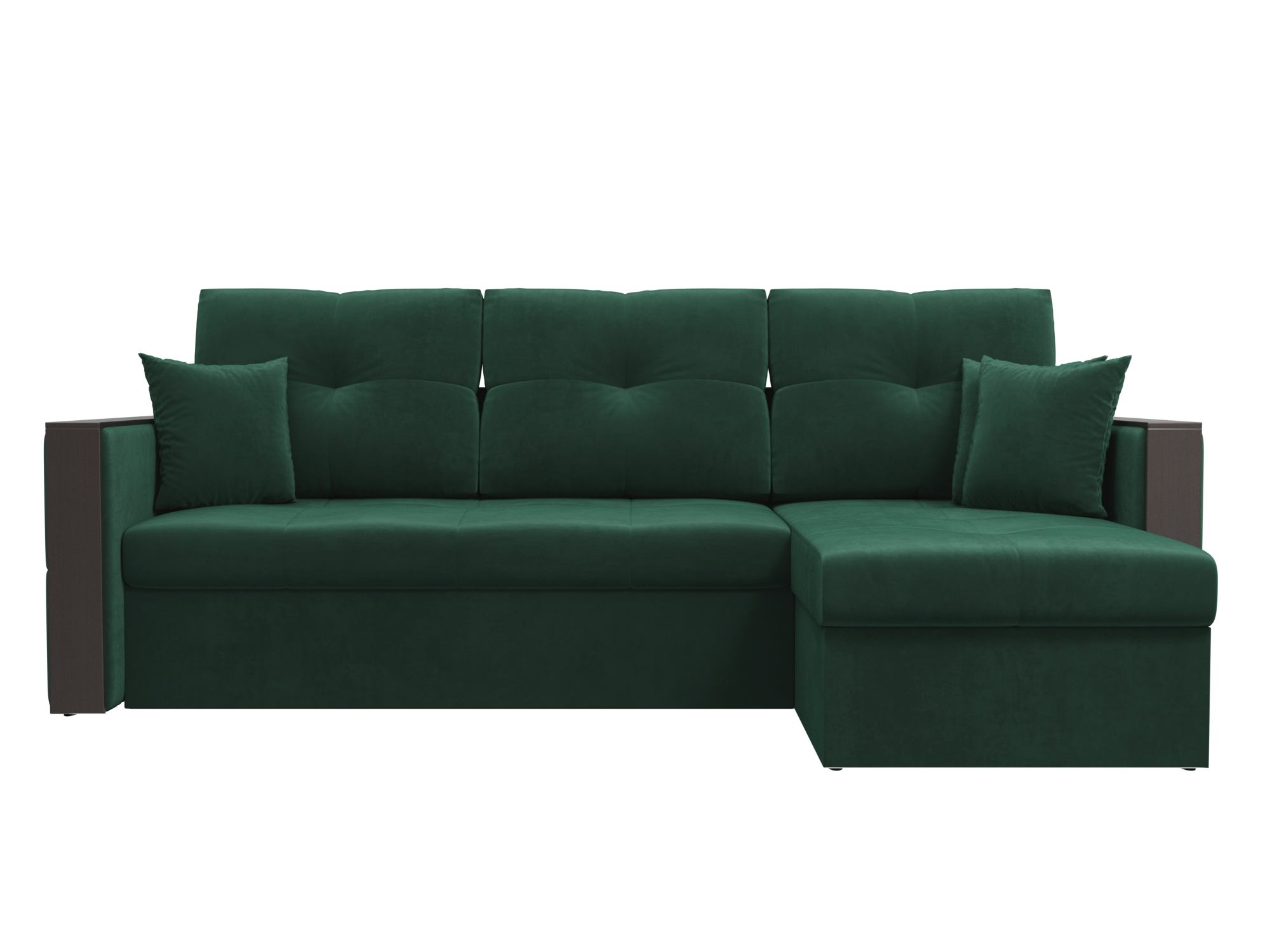 Угловой диван Валенсия правый угол (Зеленый)