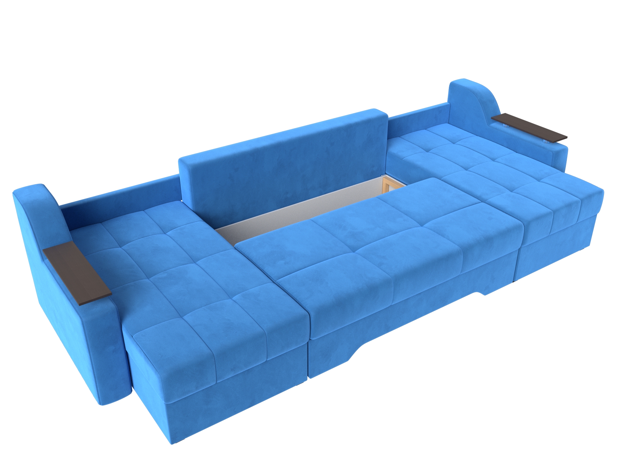 П-образный диван Сенатор (Голубой)