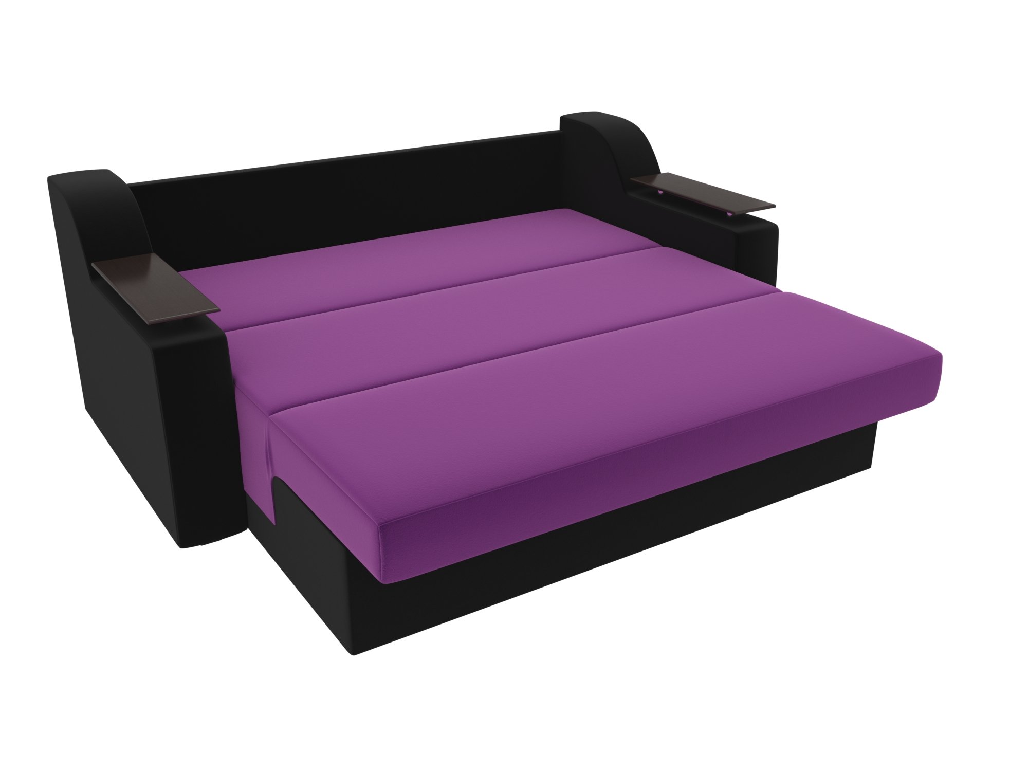 Прямой диван аккордеон Сенатор 120 (Фиолетовый\Черный)