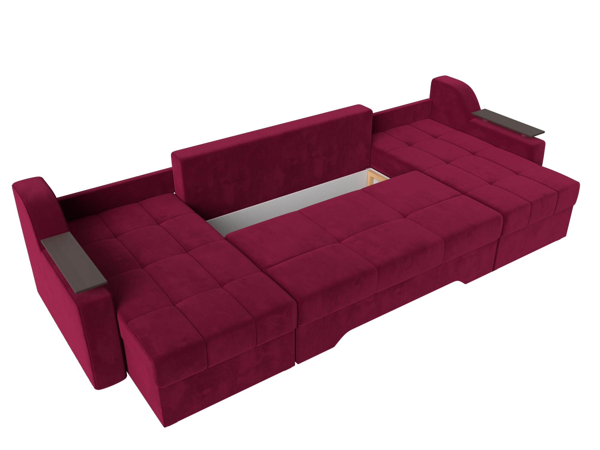 П-образный диван Сенатор (Бордовый)